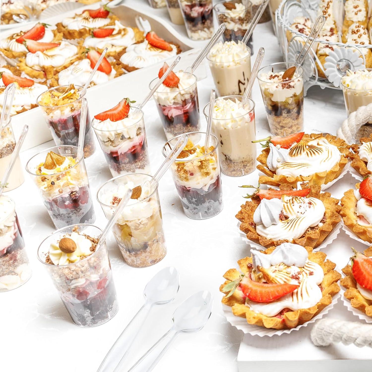 Cucharas de Plástico Transparentes Desechables SACATR 360 Unidades