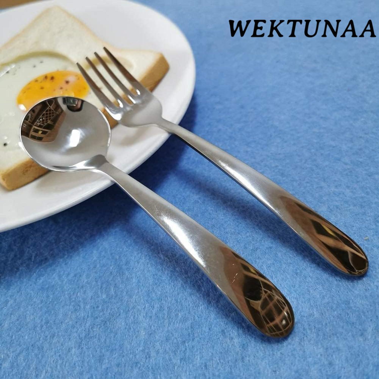 Juego de Cubiertos de Acero Inoxidable WEKTUNAA - 6 Piezas para Niños