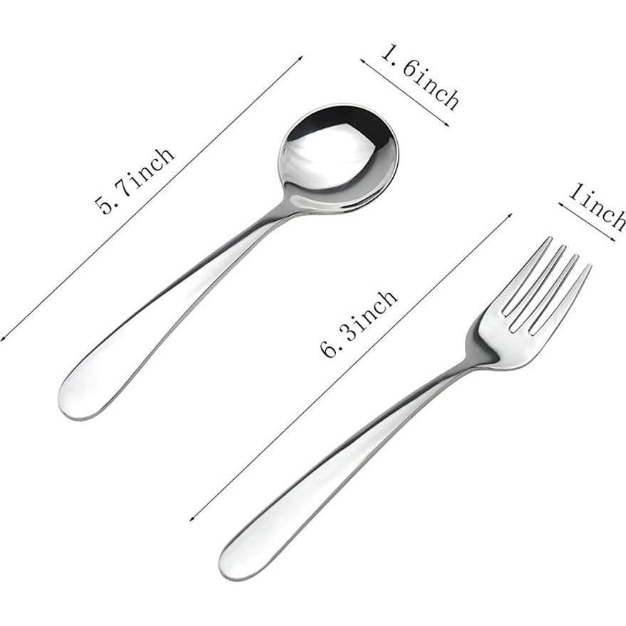 Juego de Cubiertos de Acero Inoxidable WEKTUNAA - 6 Piezas para Niños