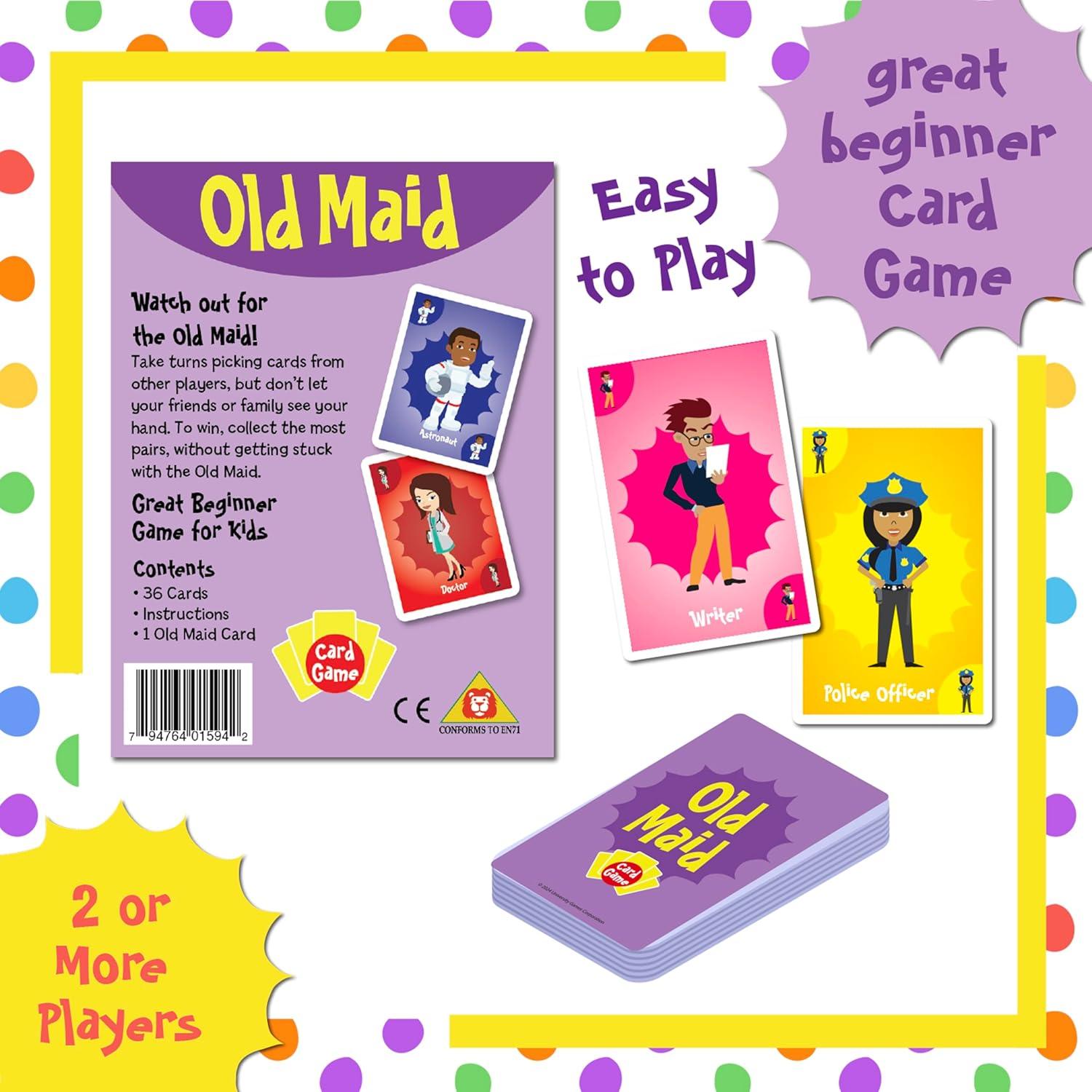 Juego de Cartas Old Maid Jumbo University Games - Para Niños 4+