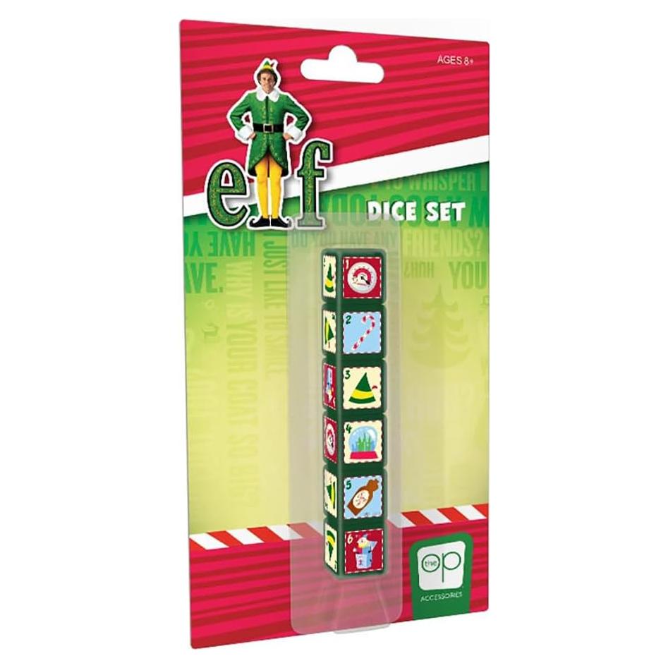 Juego de Dados d6 Elfo USAopoly - 6 Caras Navideños