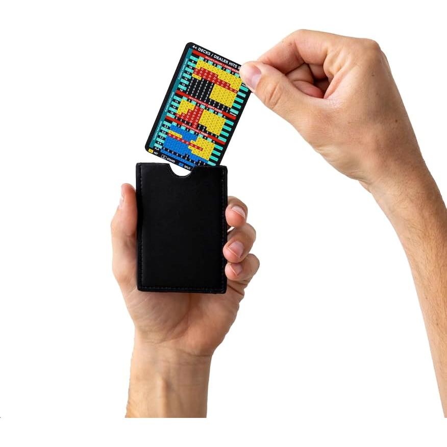 Tarjeta de Estrategia Básica de Blackjack Acero Inoxidable