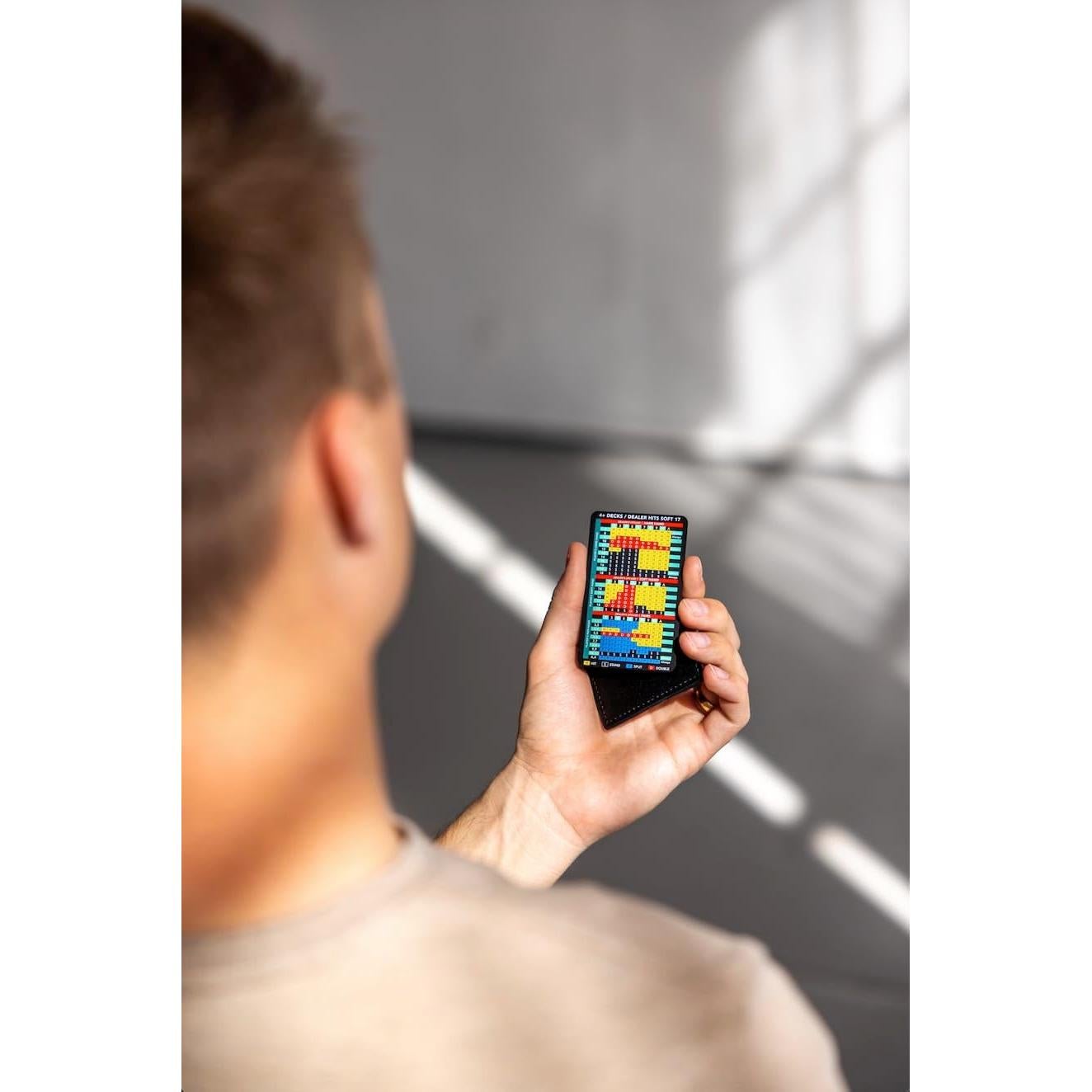 Tarjeta de Estrategia Básica de Blackjack Acero Inoxidable