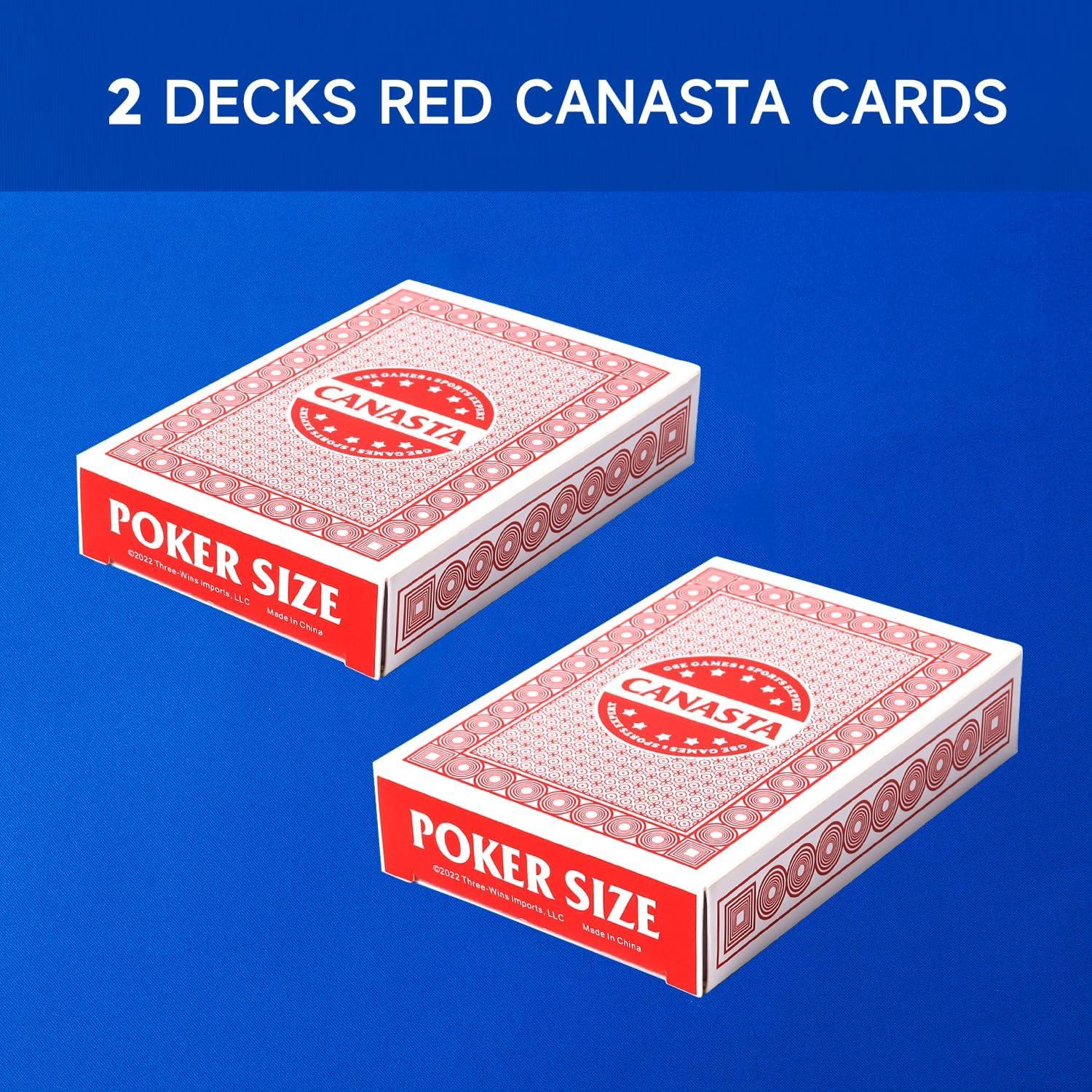 Juego de Canasta GSE - 2 Barajas Rojas con Reglas