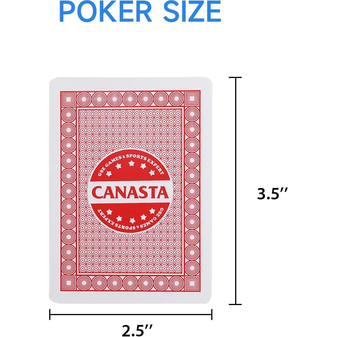 Juego de Canasta GSE - 2 Barajas Rojas con Reglas