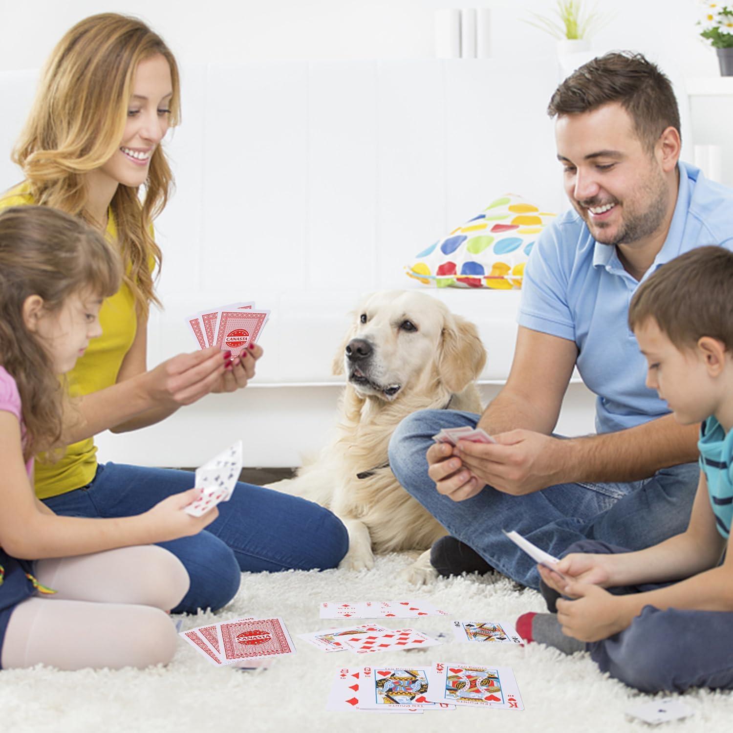 Juego de Canasta GSE - 2 Barajas Rojas con Reglas