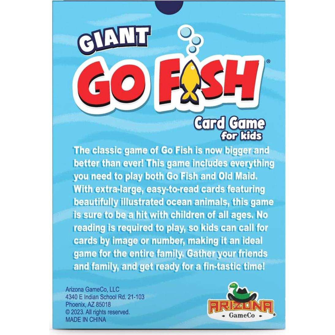 Juego de Cartas Go Fish Gigante Arizona GameCo - 2 en 1