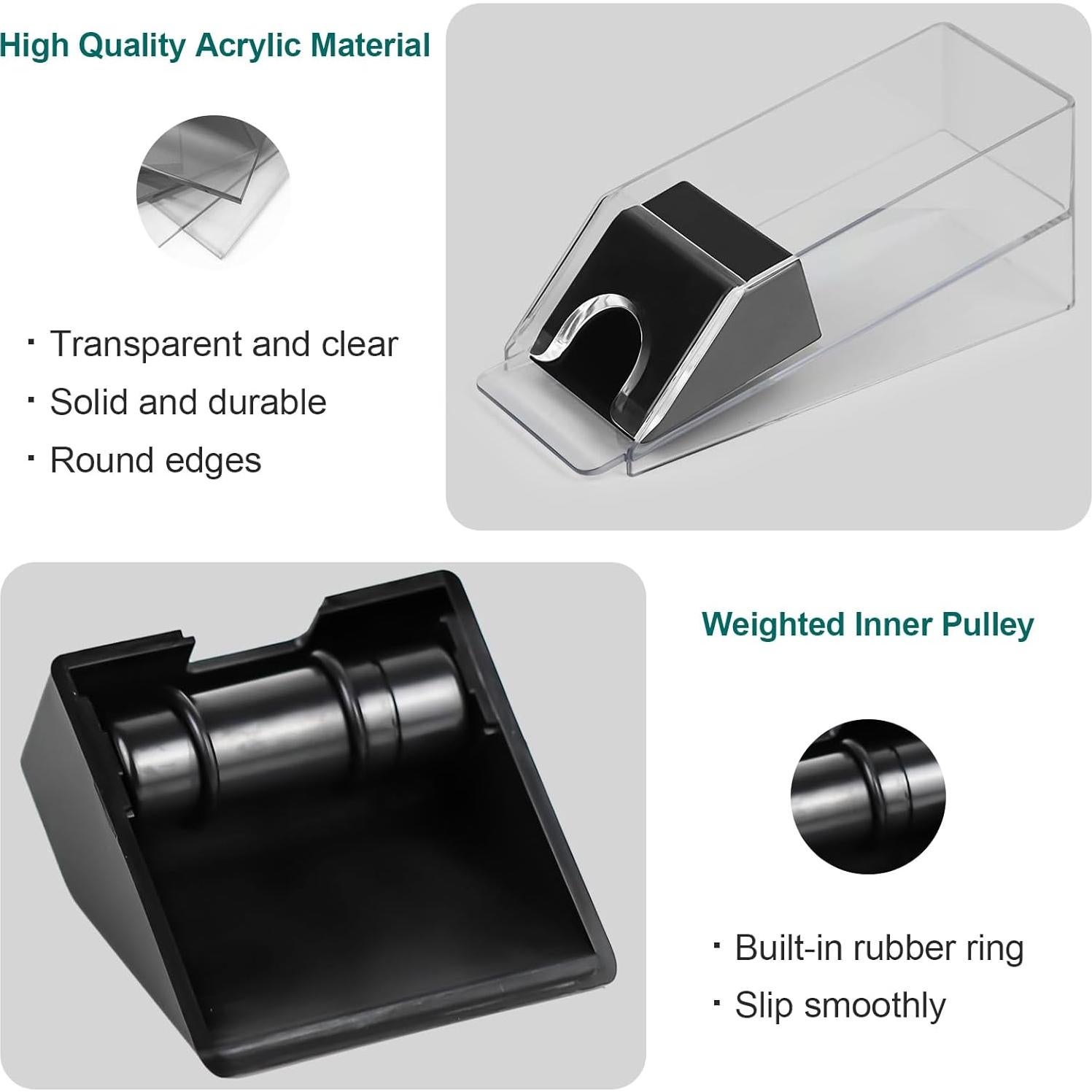 Zapato de Blackjack Acrílico Transparente 4 Barajas + Bandeja