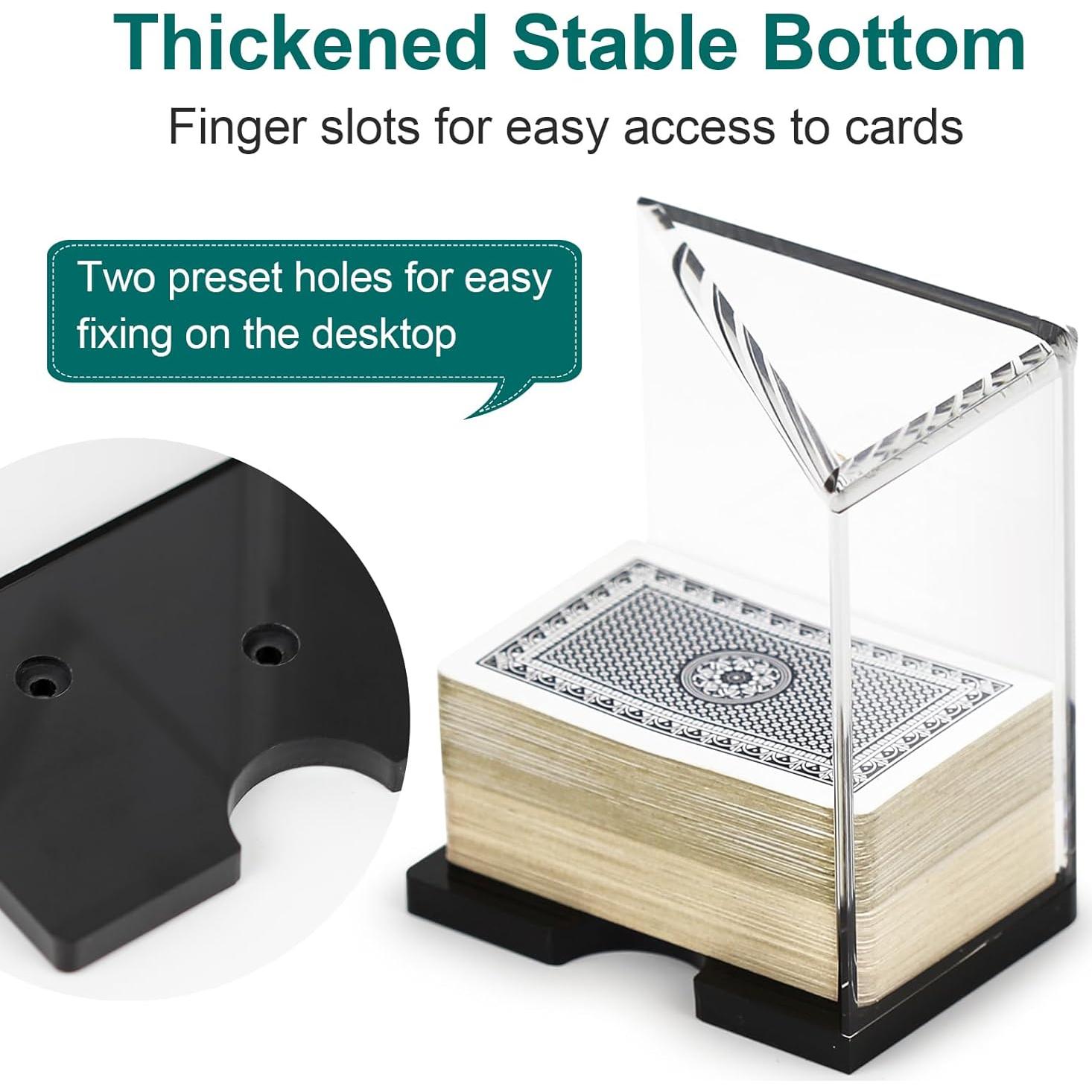 Zapato de Blackjack Acrílico Transparente 4 Barajas + Bandeja