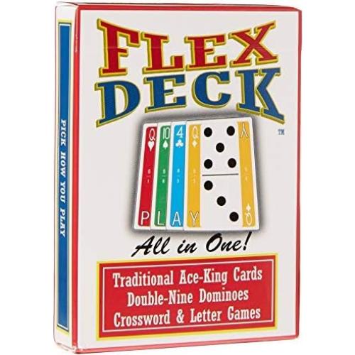 Flex Deck Juegos de Cartas Todo en Uno - Caja Blanca 4 Colores