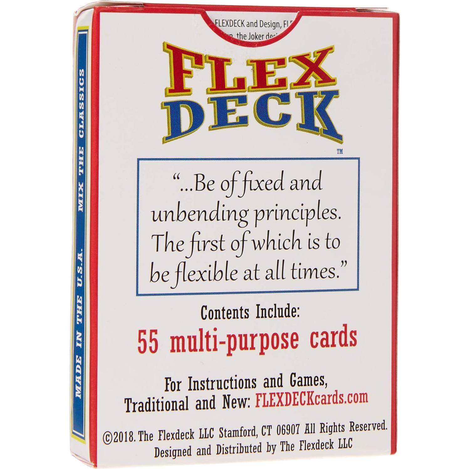 Flex Deck Juegos de Cartas Todo en Uno - Caja Blanca 4 Colores