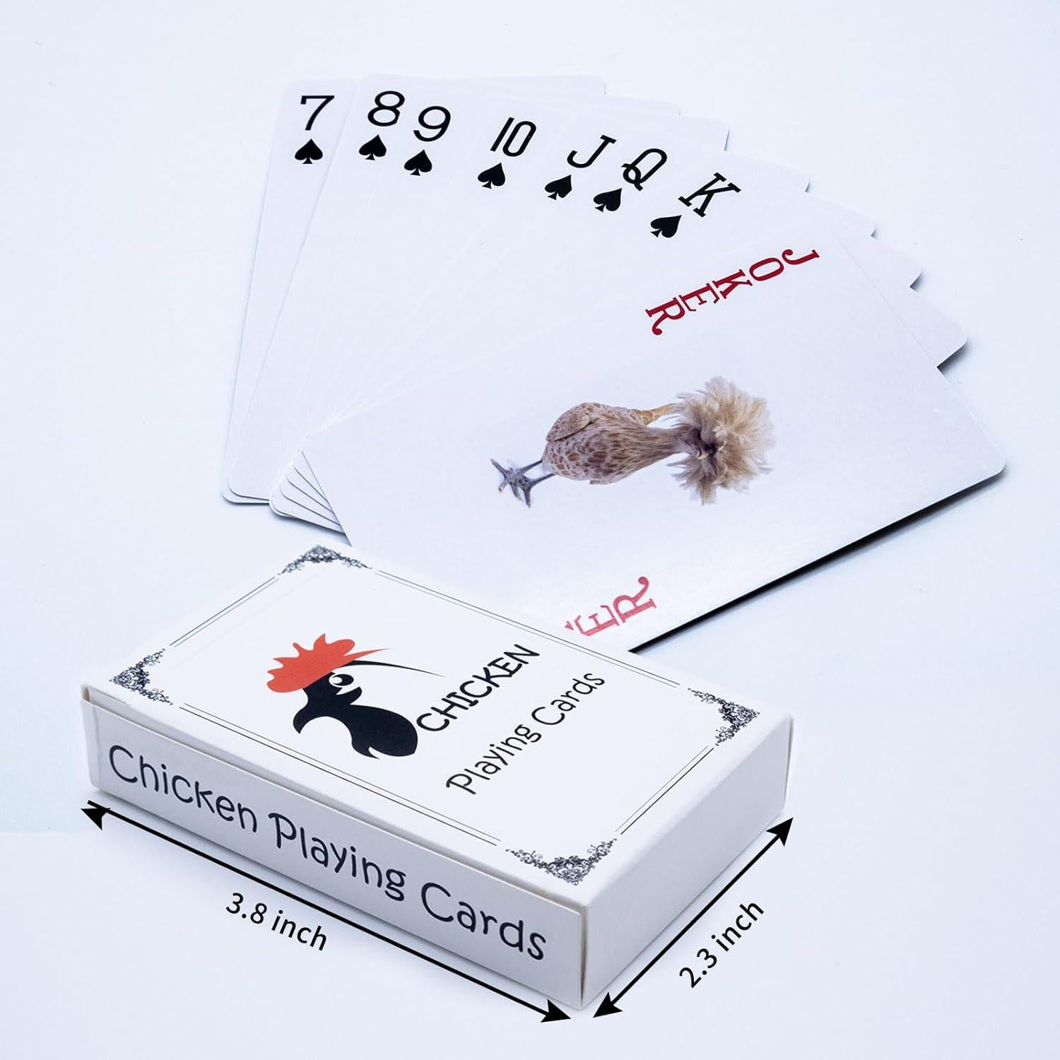 Cartas de Póker de Pollo BKBNSJ - 2 Barajas 6.7x9 cm