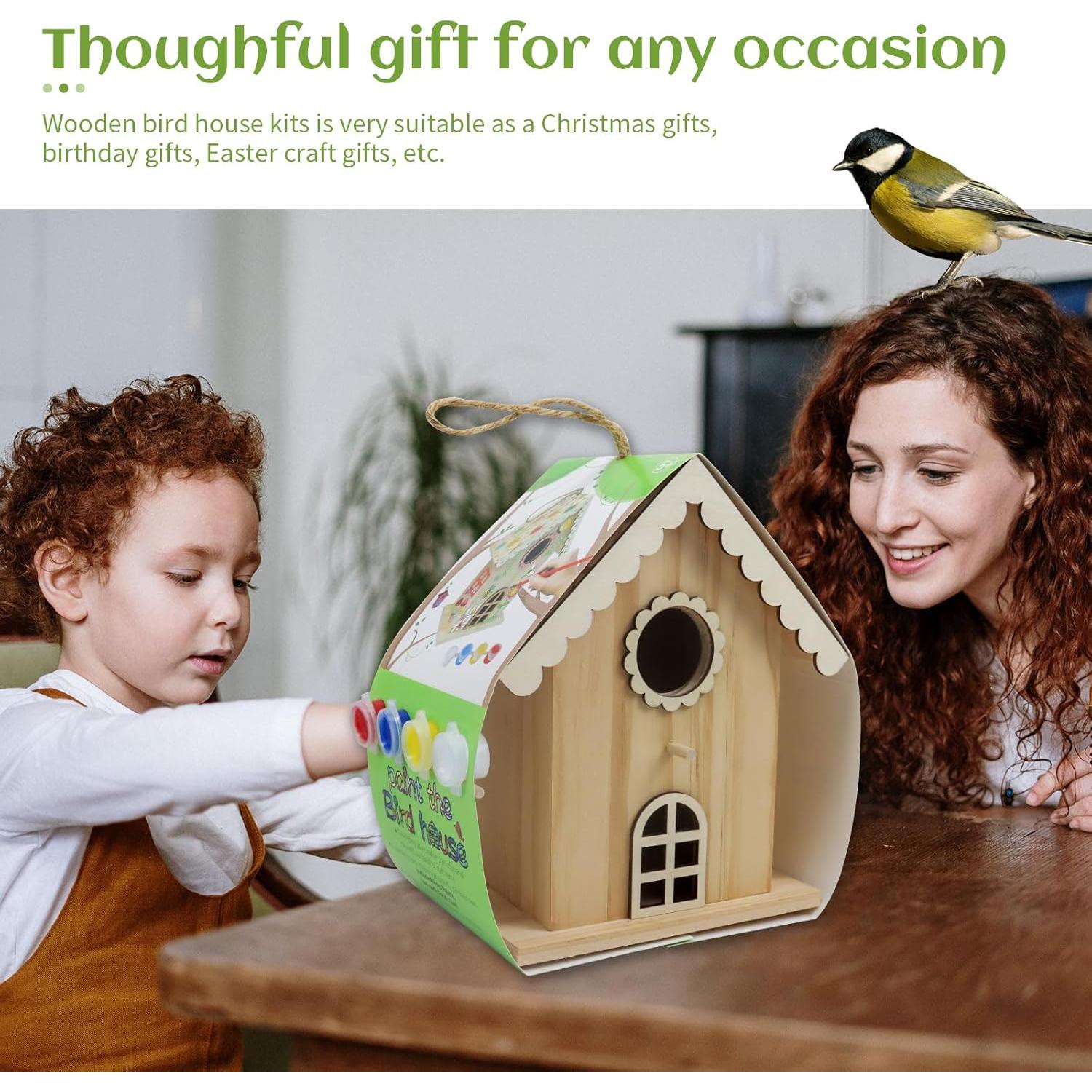 Kit de Pintura Casa de Pájaros Madera Goldentime 15x10x22cm