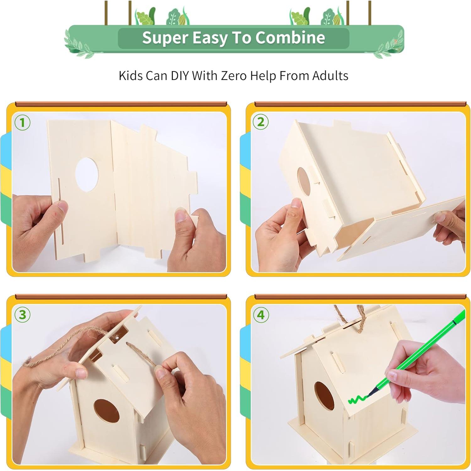 Kits de Casas para Pájaros de Madera ILHSTY - 18 Piezas DIY