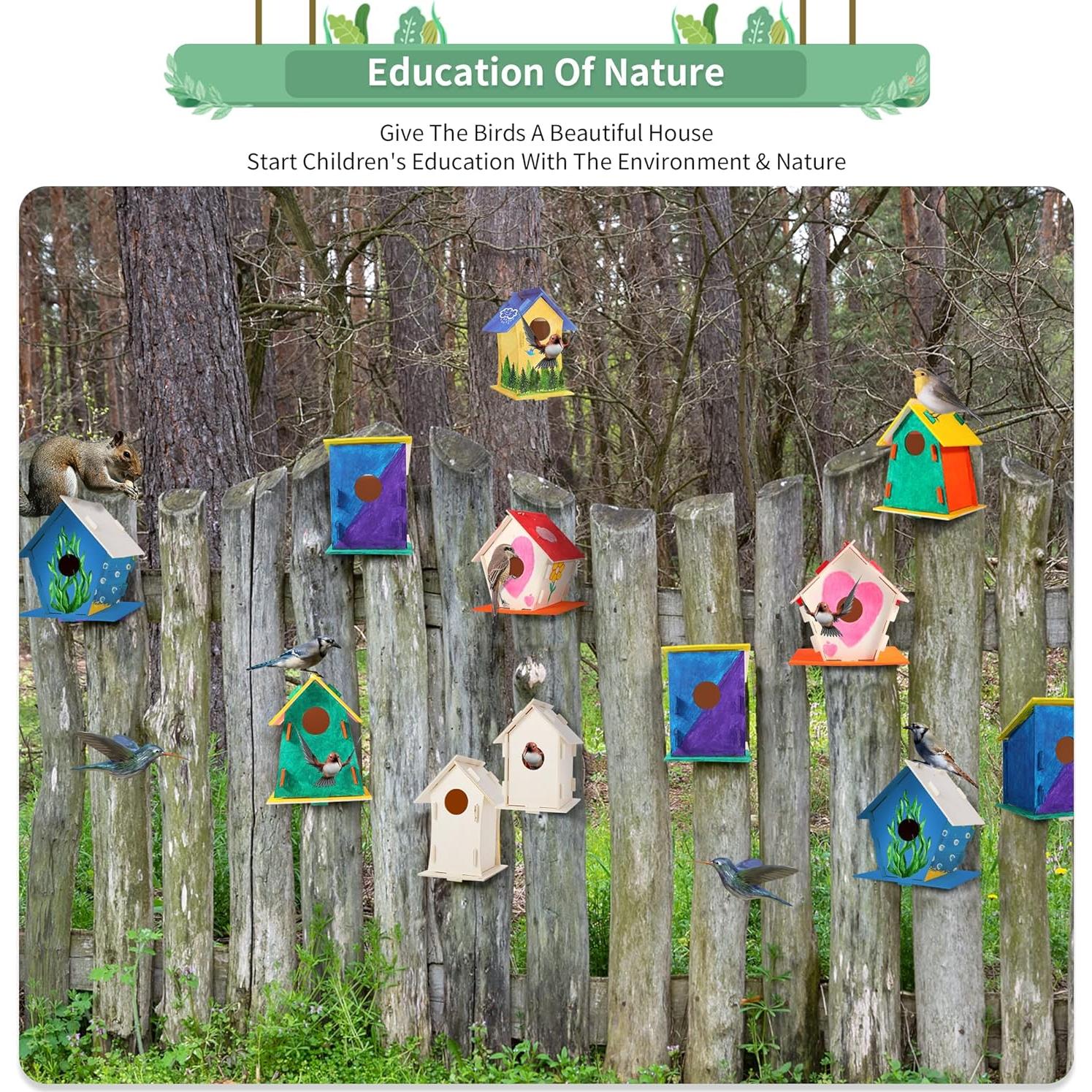 Kits de Casas para Pájaros de Madera ILHSTY - 18 Piezas DIY