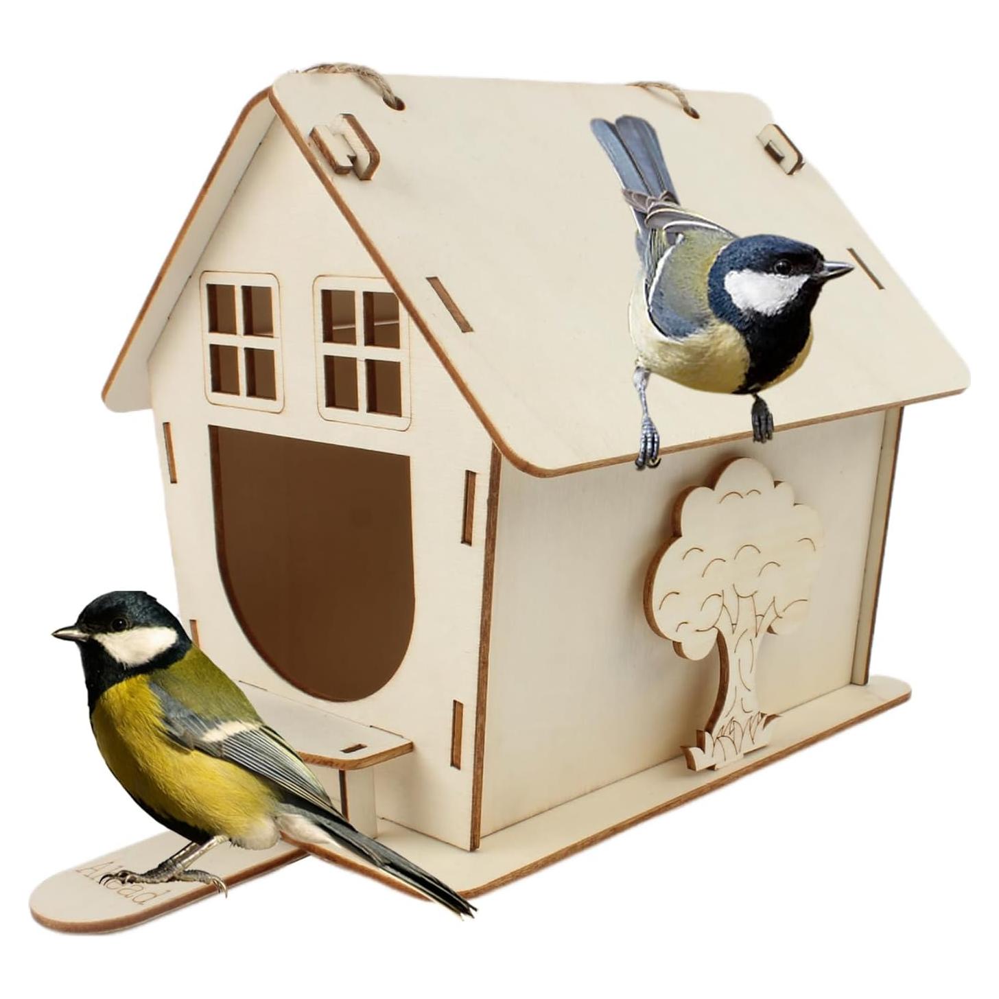 Casa para Aves de Madera VinBee DIY 16x17.5x12 cm
