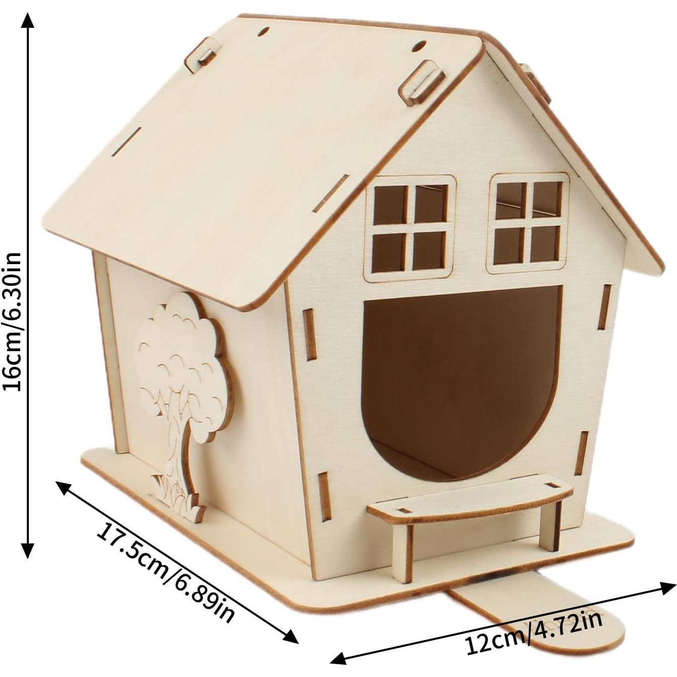 Casa para Aves de Madera VinBee DIY 16x17.5x12 cm