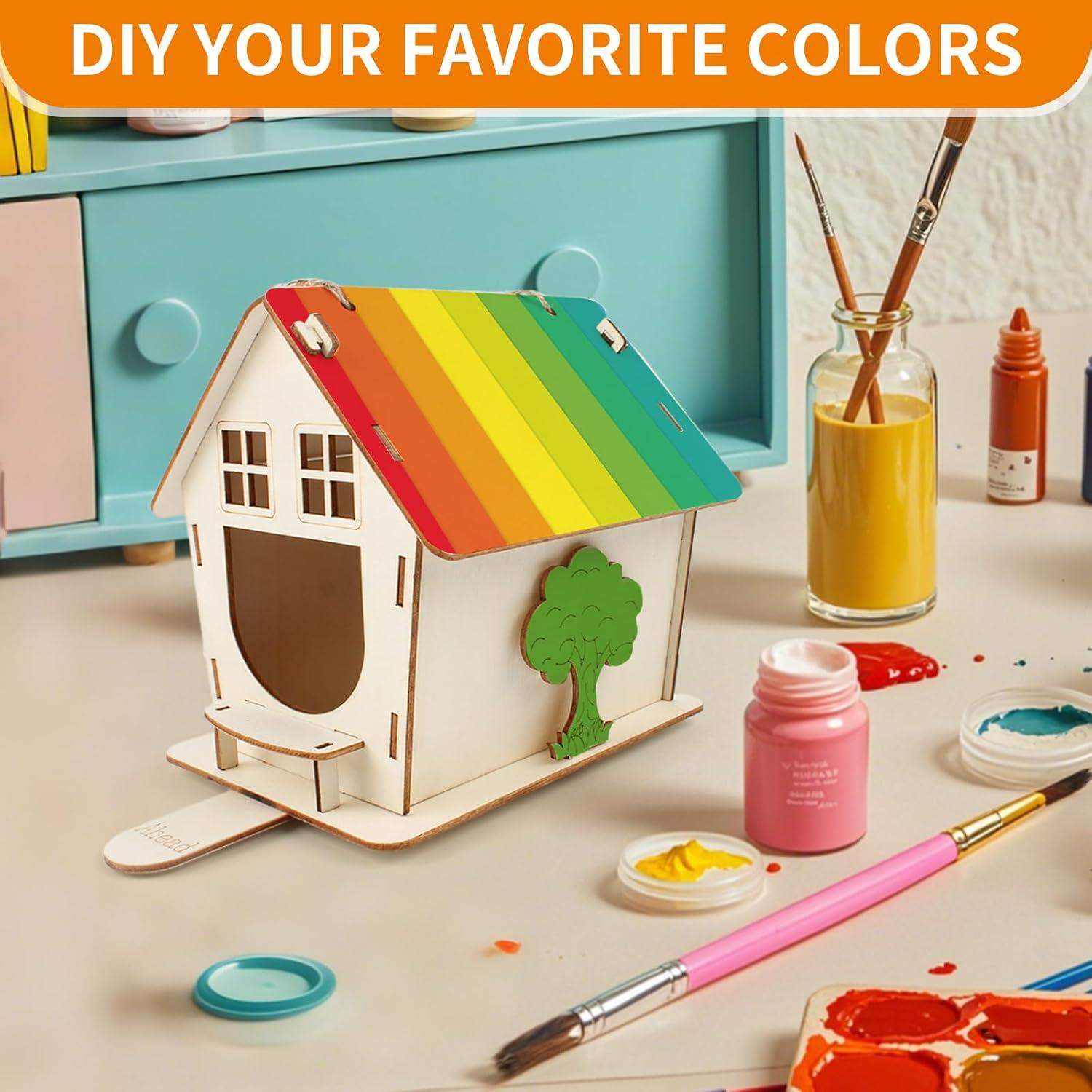 Casa para Aves de Madera VinBee DIY 16x17.5x12 cm