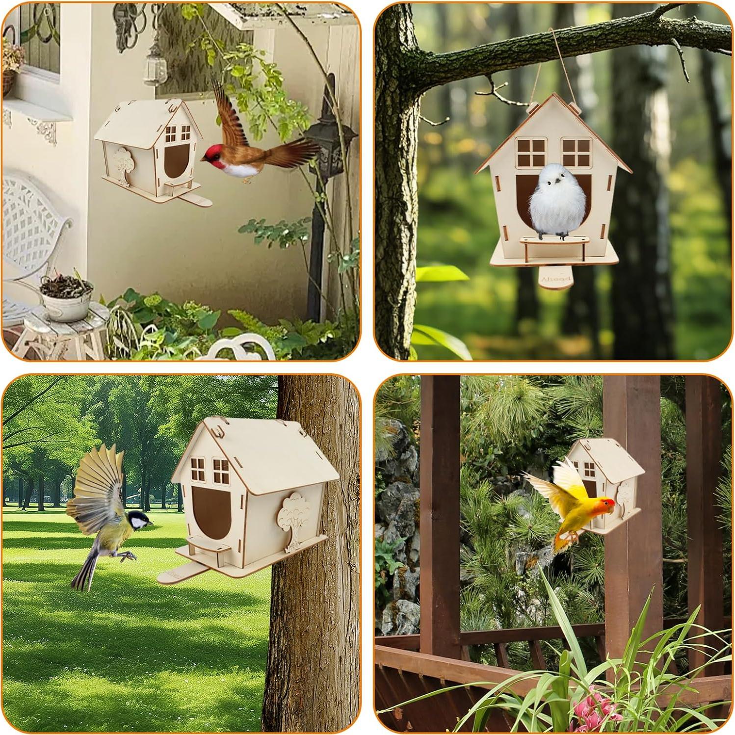 Casa para Aves de Madera VinBee DIY 16x17.5x12 cm