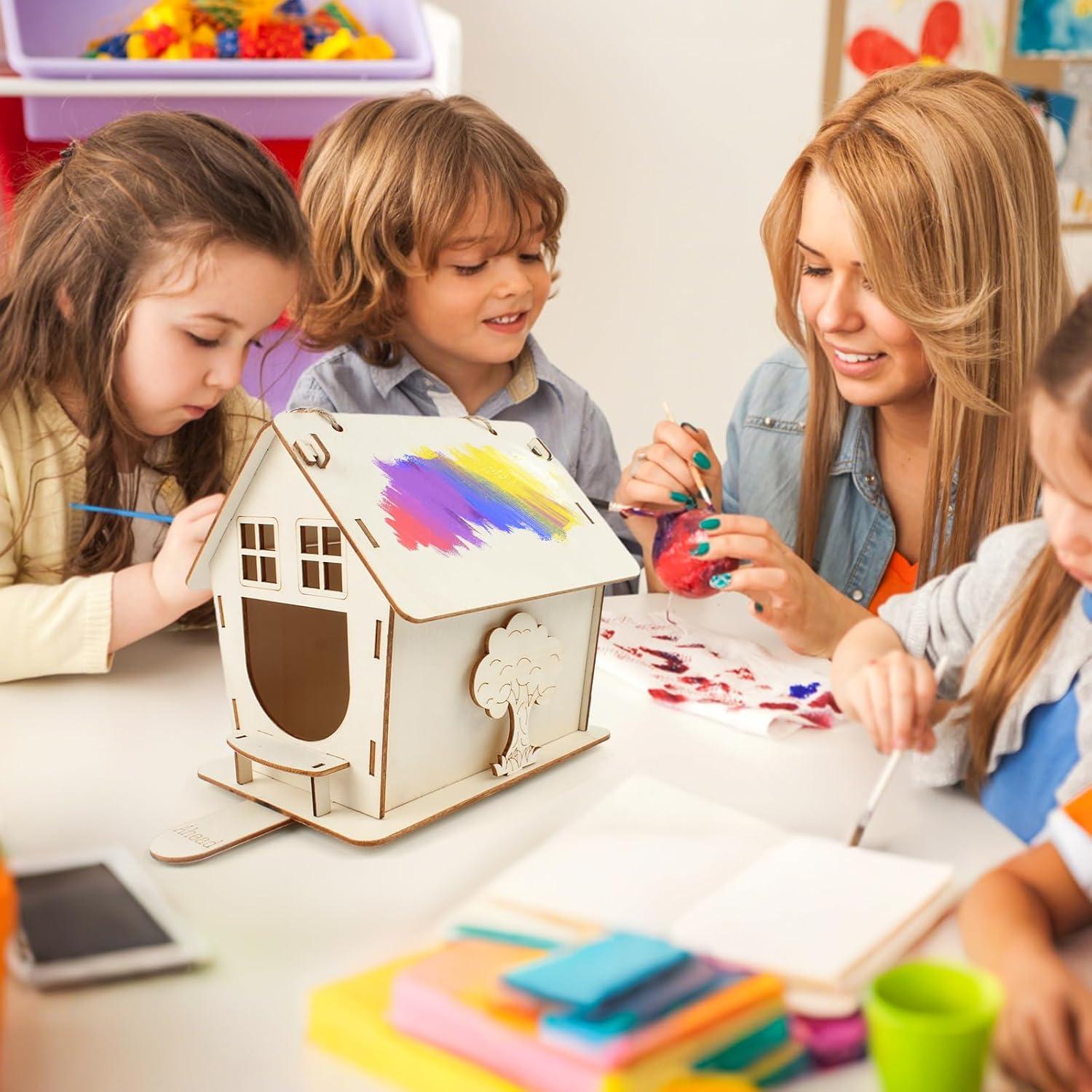 Casa para Aves de Madera VinBee DIY 16x17.5x12 cm