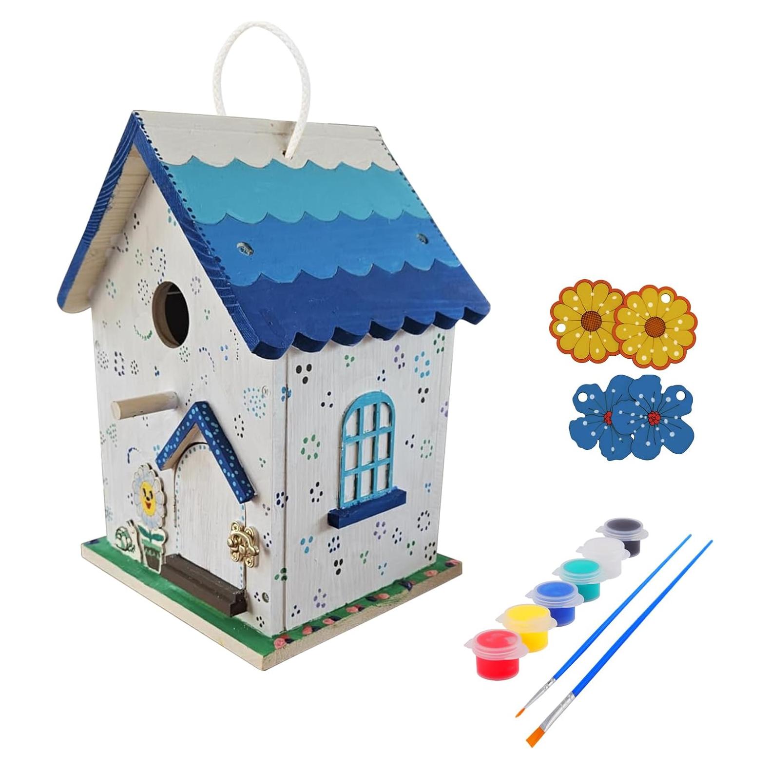 Kit Casa para Aves DIY Lalafancy - Madera, 26.4x17x18.5cm