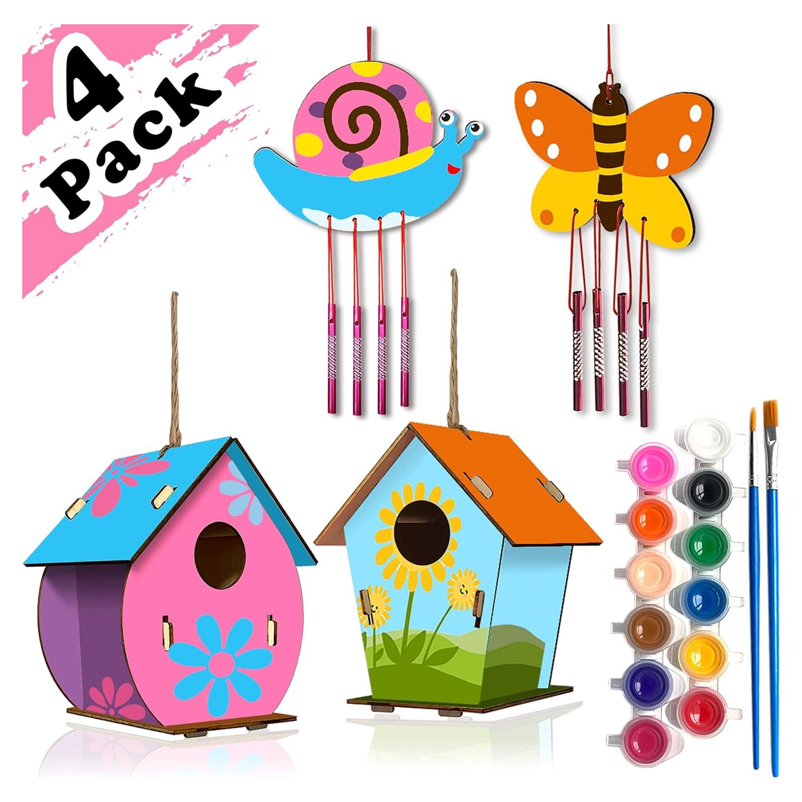 Kit de Manualidades HOSKO Casa de Pájaro y Campana de Viento