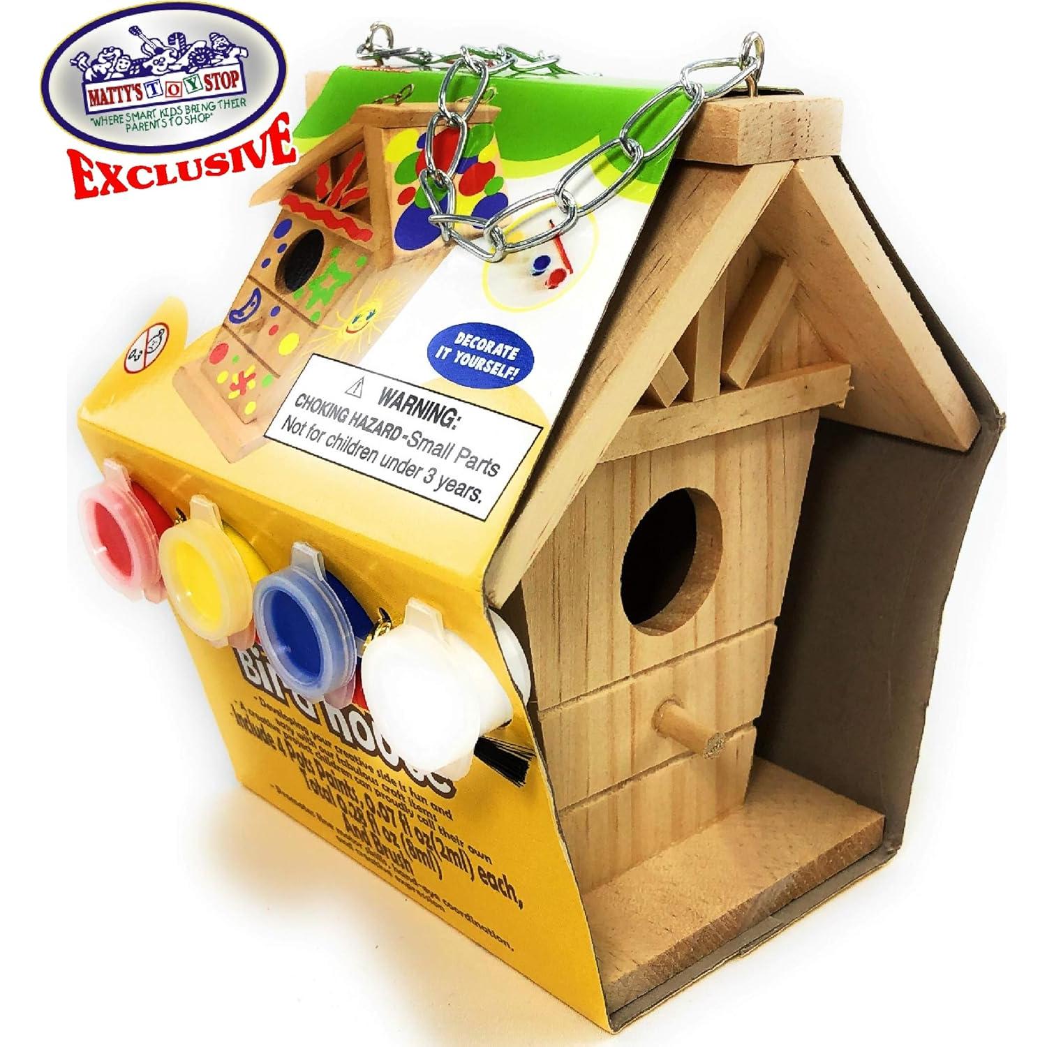 Juego de Manualidades de Casas de Pájaros Matty's Toy Stop - 3 Piezas