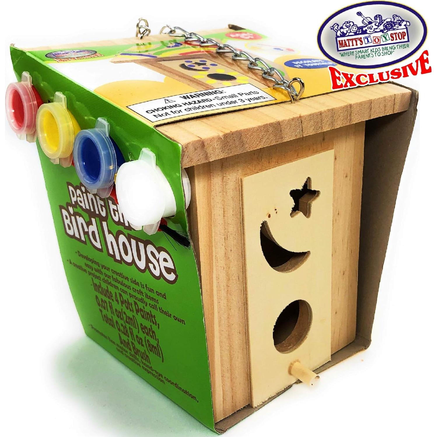 Juego de Manualidades de Casas de Pájaros Matty's Toy Stop - 3 Piezas