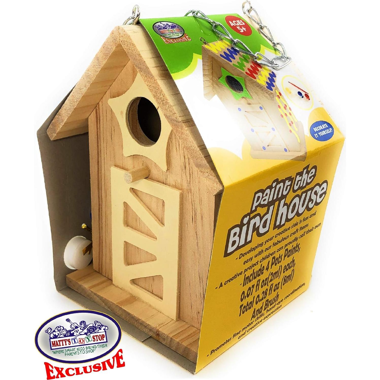 Juego de Manualidades de Casas de Pájaros Matty's Toy Stop - 3 Piezas