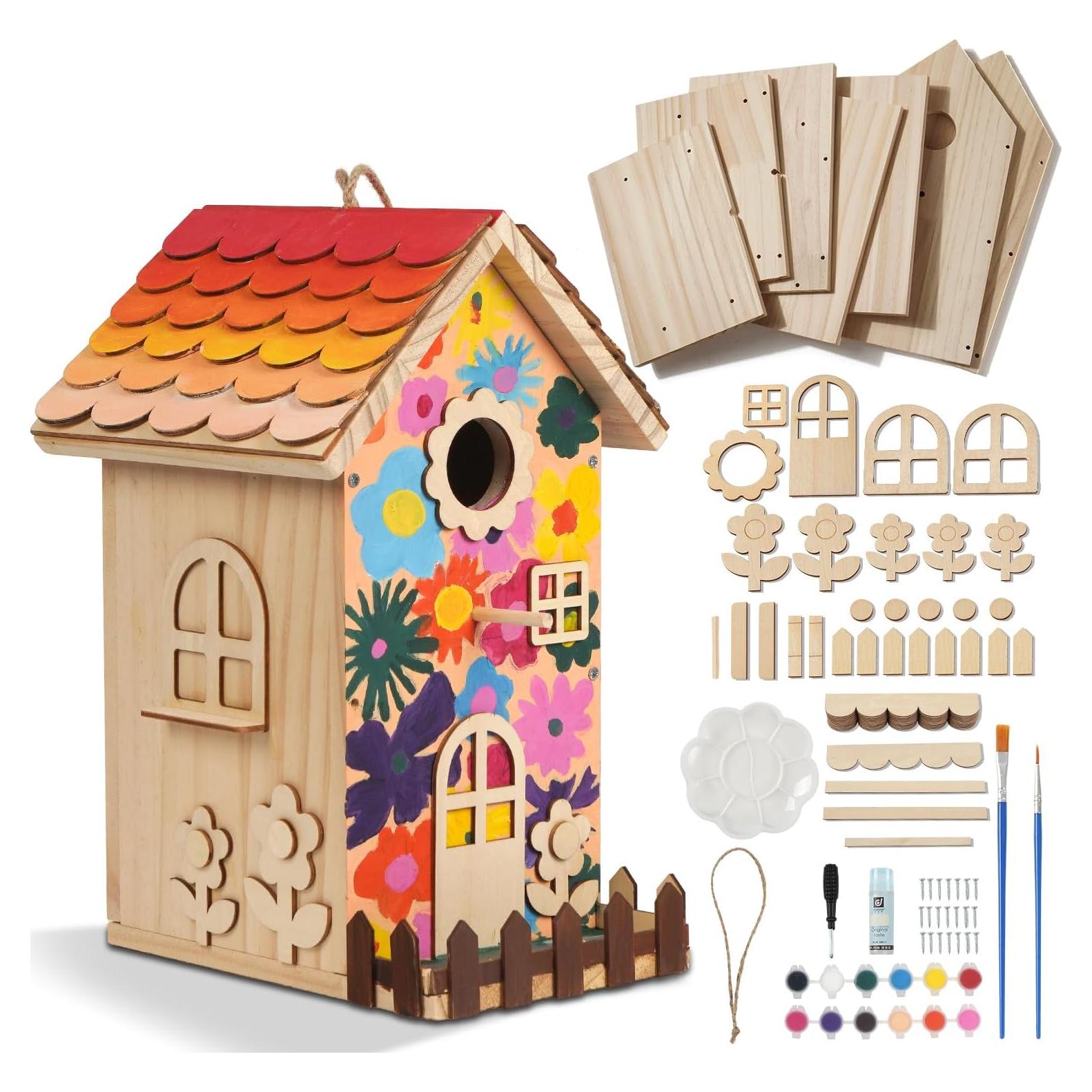 Kit Casa para Aves de Madera JAZUIHA - DIY para Adultos