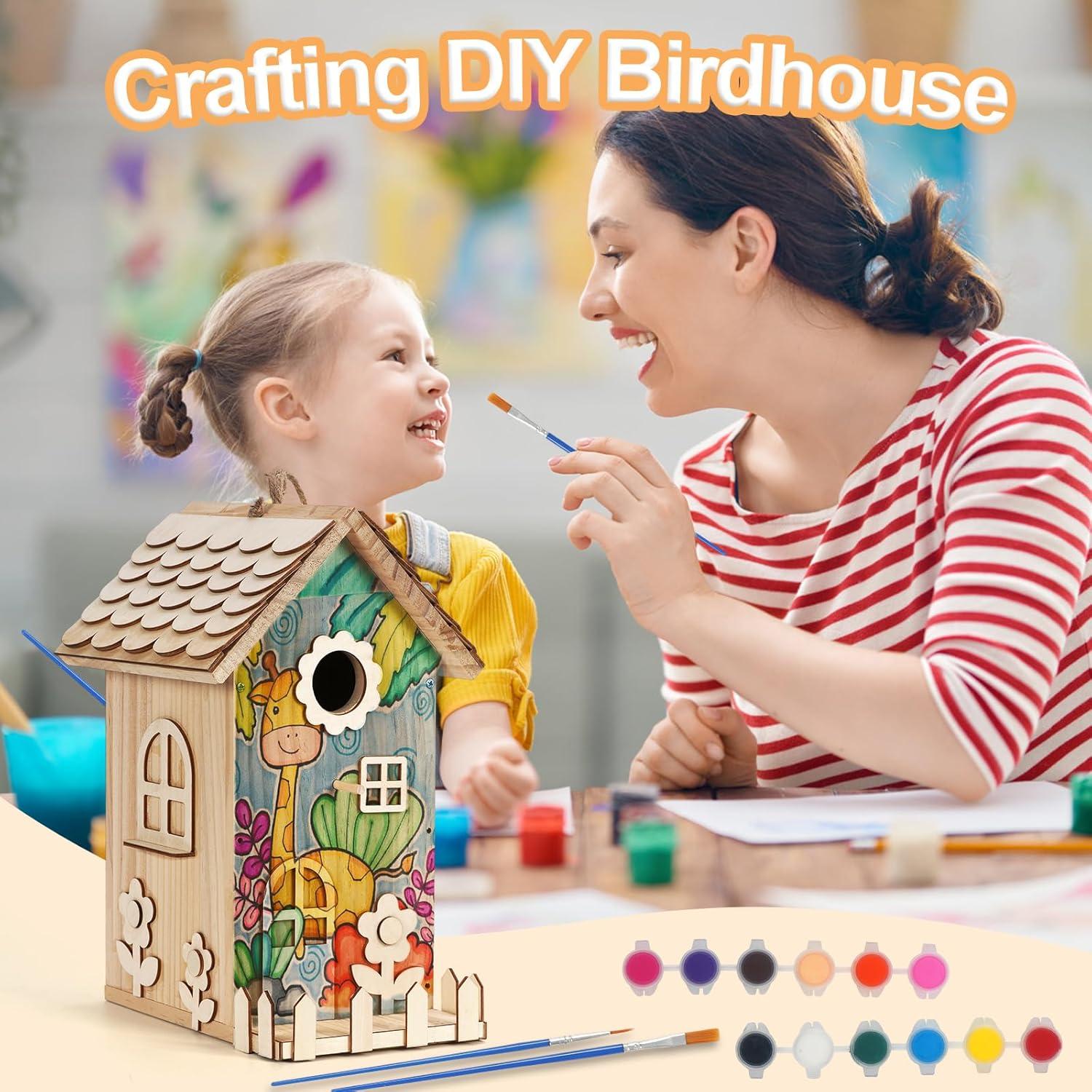 Kit Casa para Aves de Madera JAZUIHA - DIY para Adultos