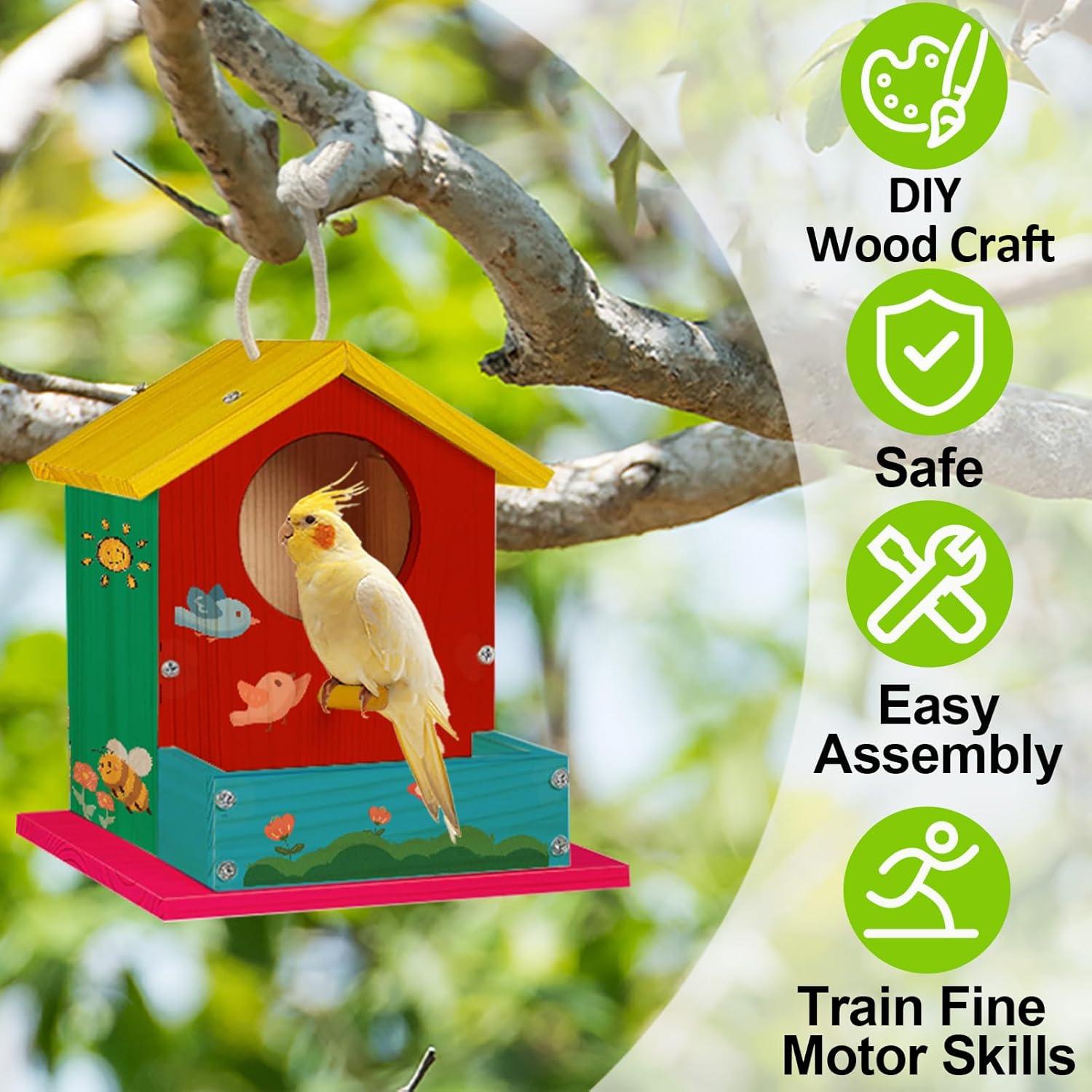 Kit Casa de Aves de Madera DecorDudz - Manualidades 16.5cm