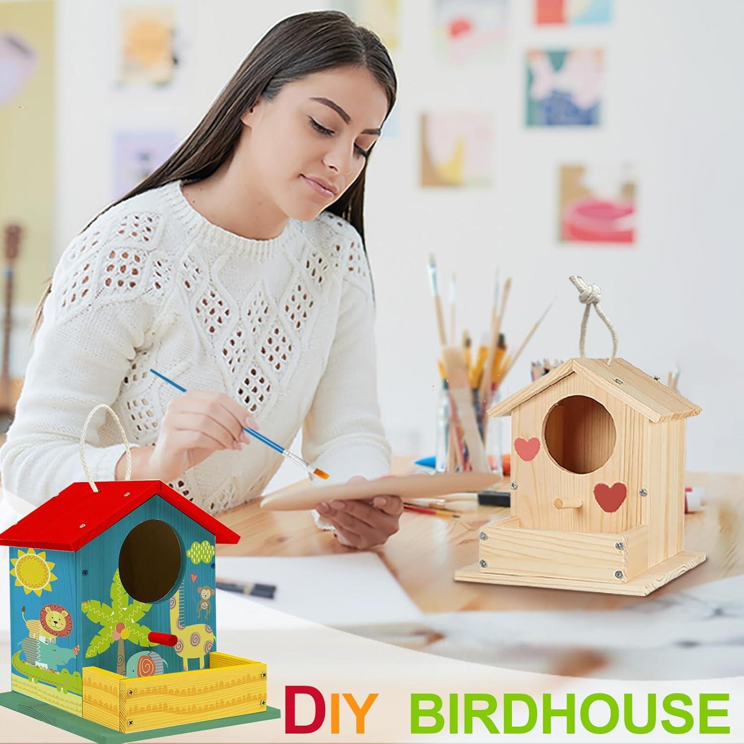 Kit Casa de Aves de Madera DecorDudz - Manualidades 16.5cm