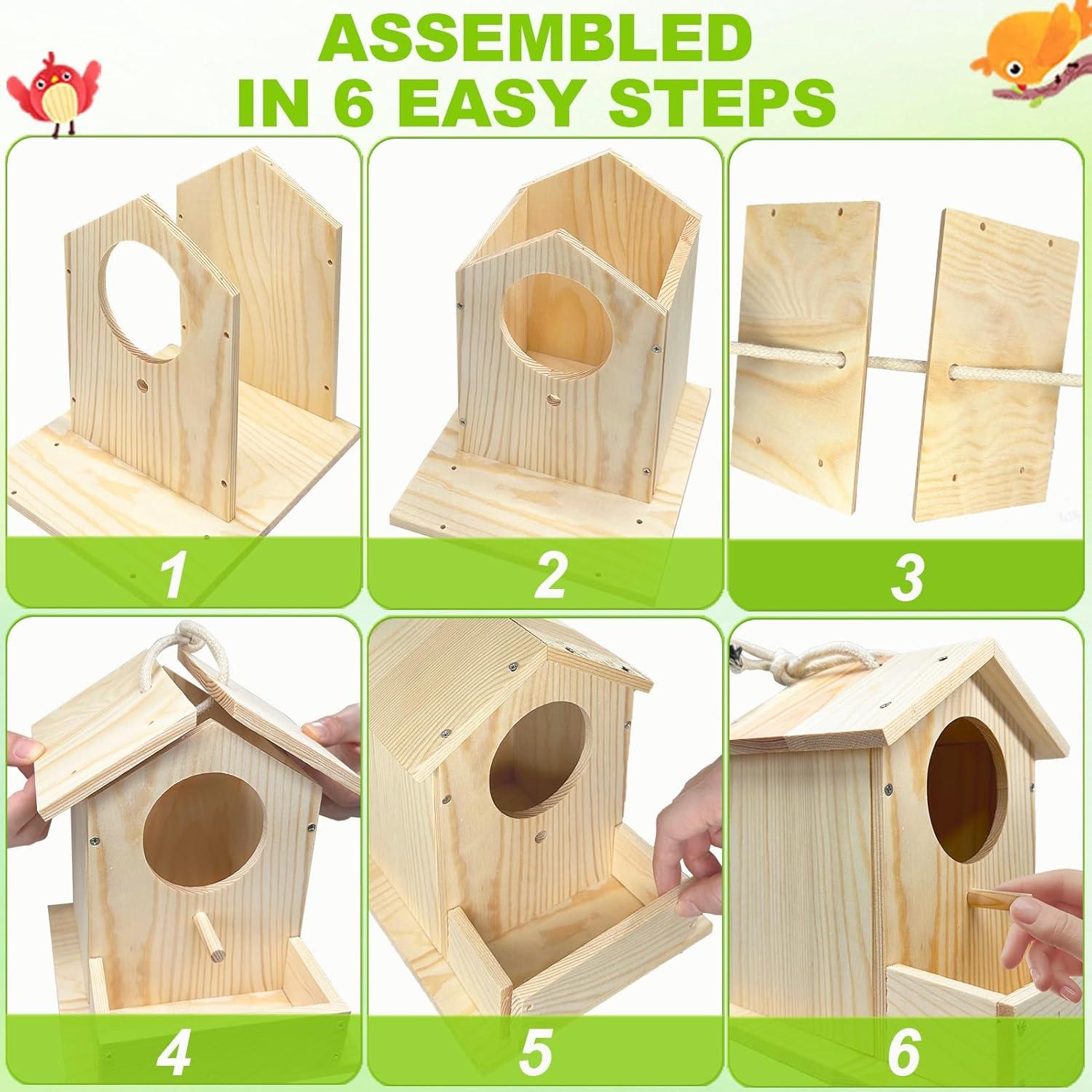 Kit Casa de Aves de Madera DecorDudz - Manualidades 16.5cm