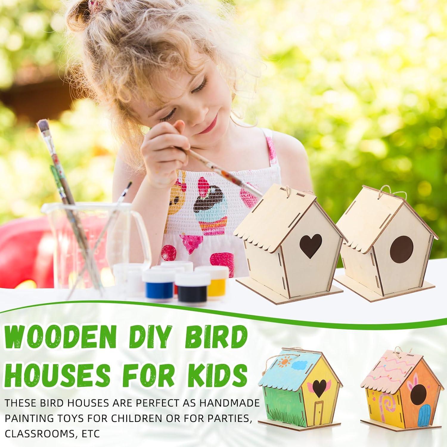 Kits de Casa para Pájaros DoubleFill 48 Piezas Madera 11x9x8 cm