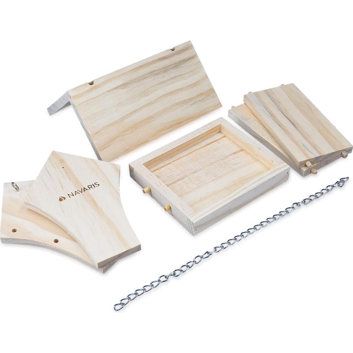 Kit Casa para Aves Navaris - Madera Resistente a la Intemperie