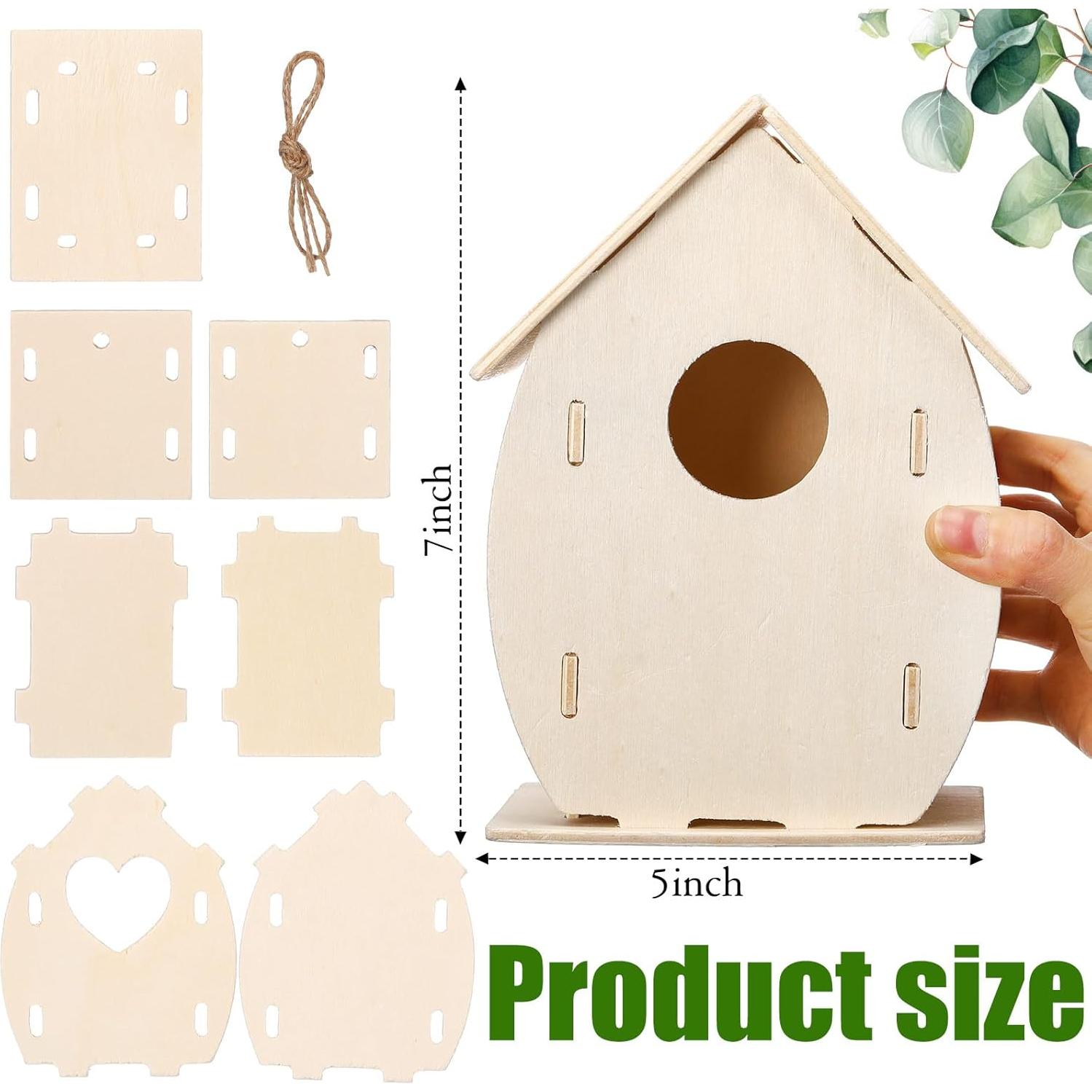 Kit de Casa de Pájaros de Madera DIY Outus - 12 Piezas
