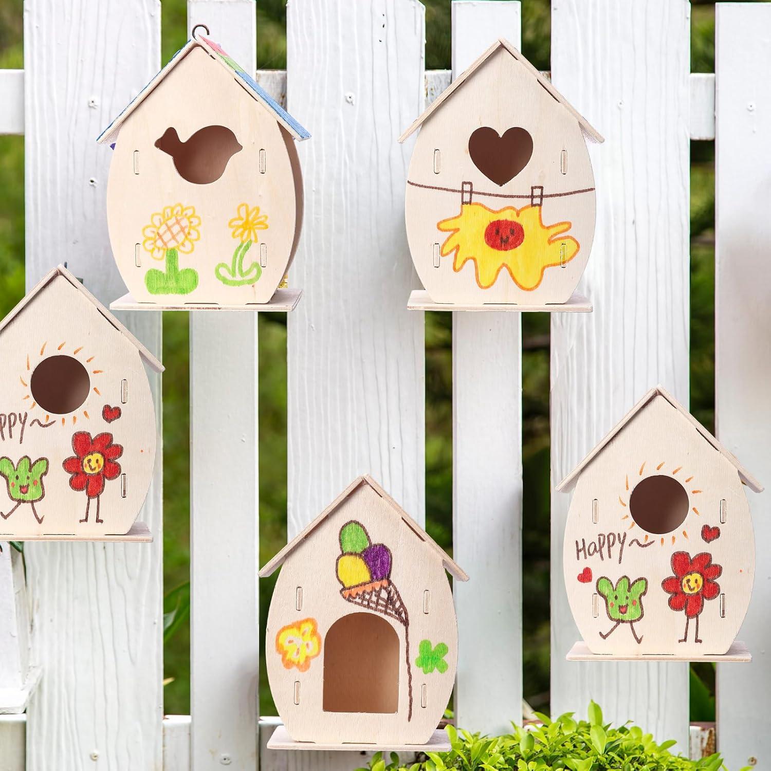 Kit de Casa de Pájaros de Madera DIY Outus - 12 Piezas