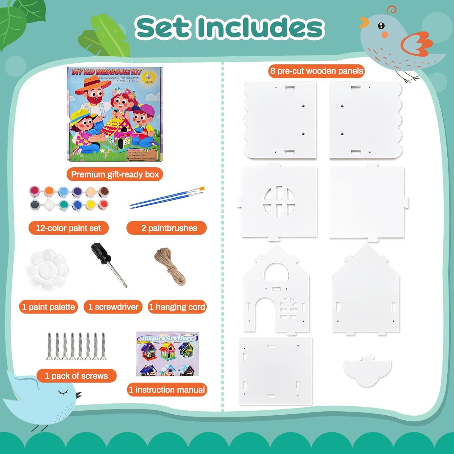 Kit Casa para Aves DIY XUSHASHA - 19 x 22.5 x 21.5 cm