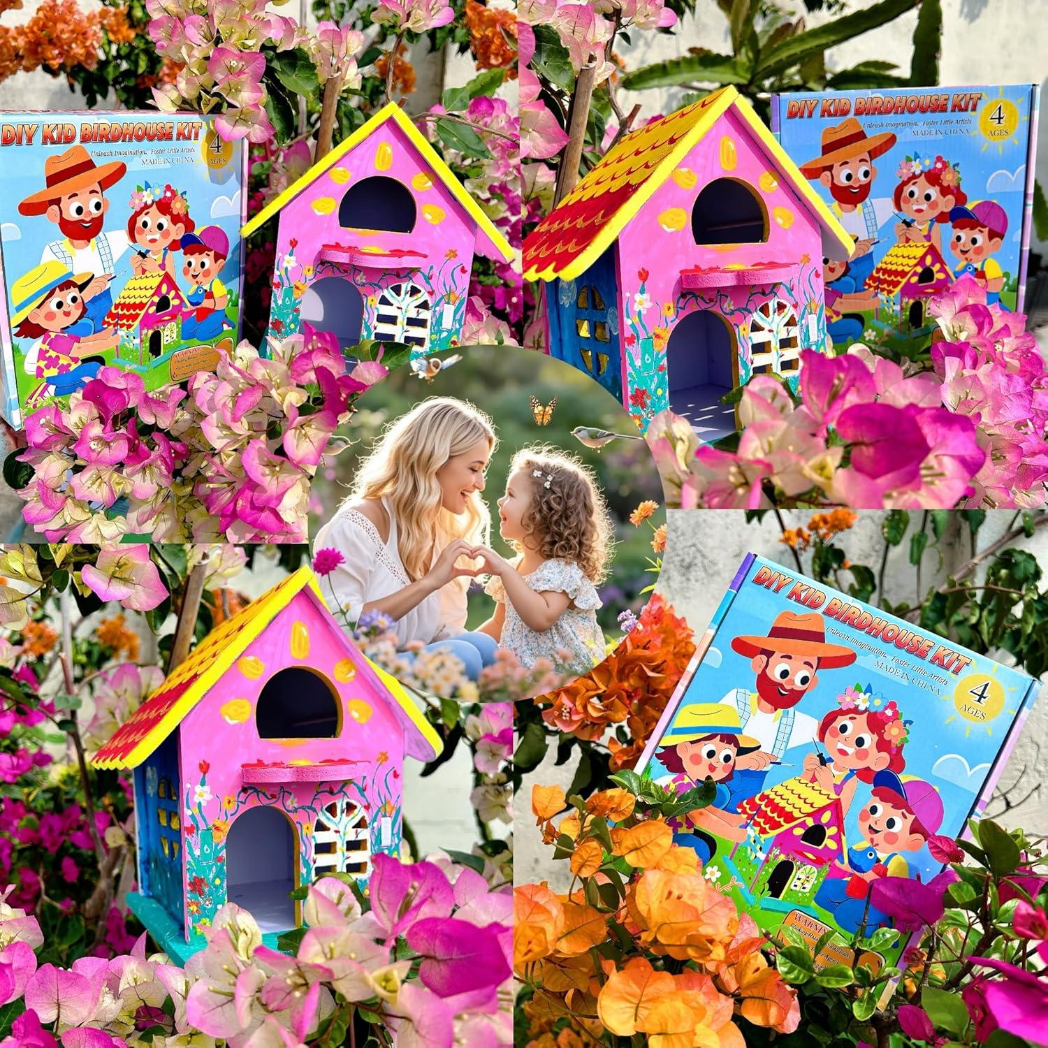 Kit Casa para Aves DIY XUSHASHA - 19 x 22.5 x 21.5 cm