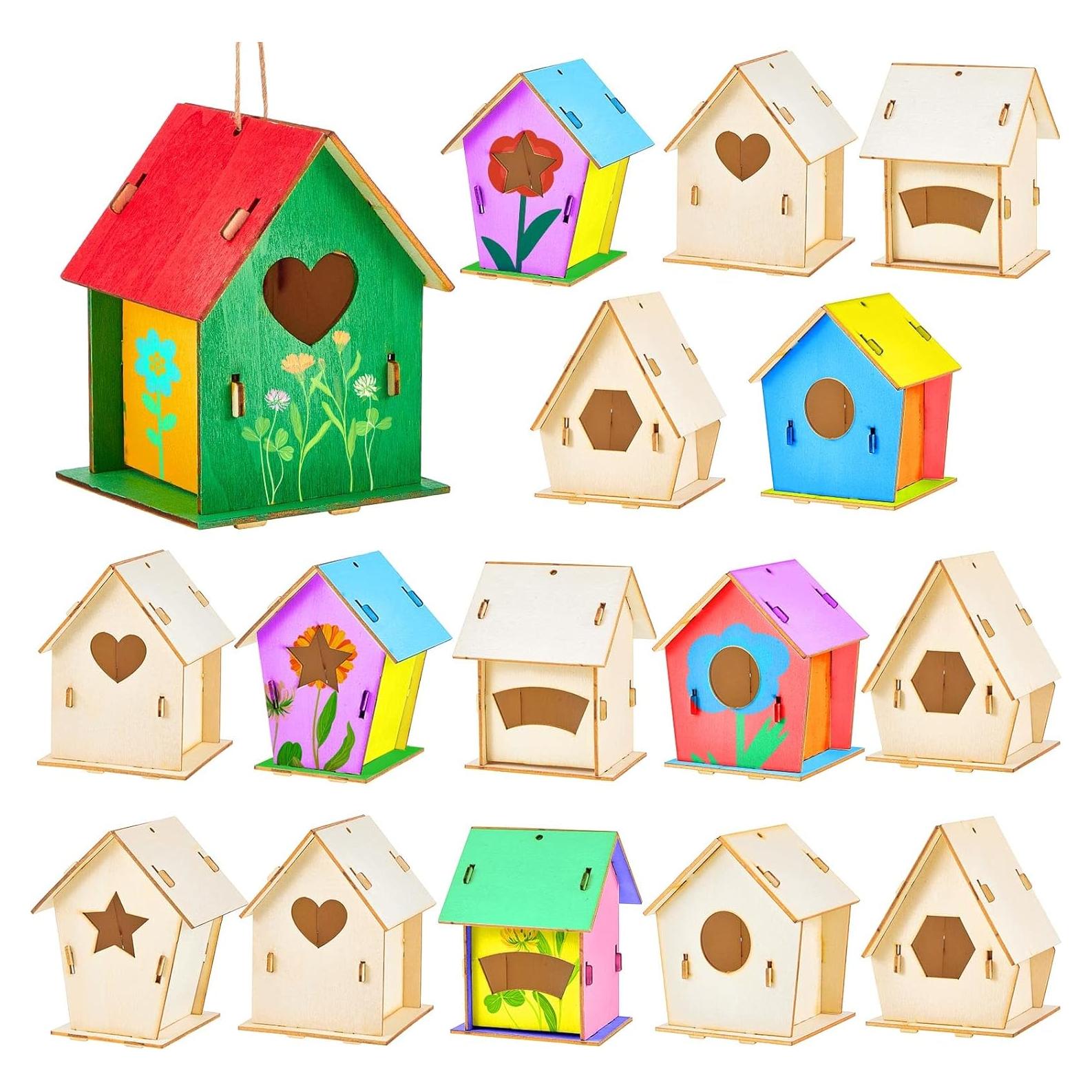 Kits de Casas de Aves de Madera Juexica 15 Pcs DIY 30x25 cm