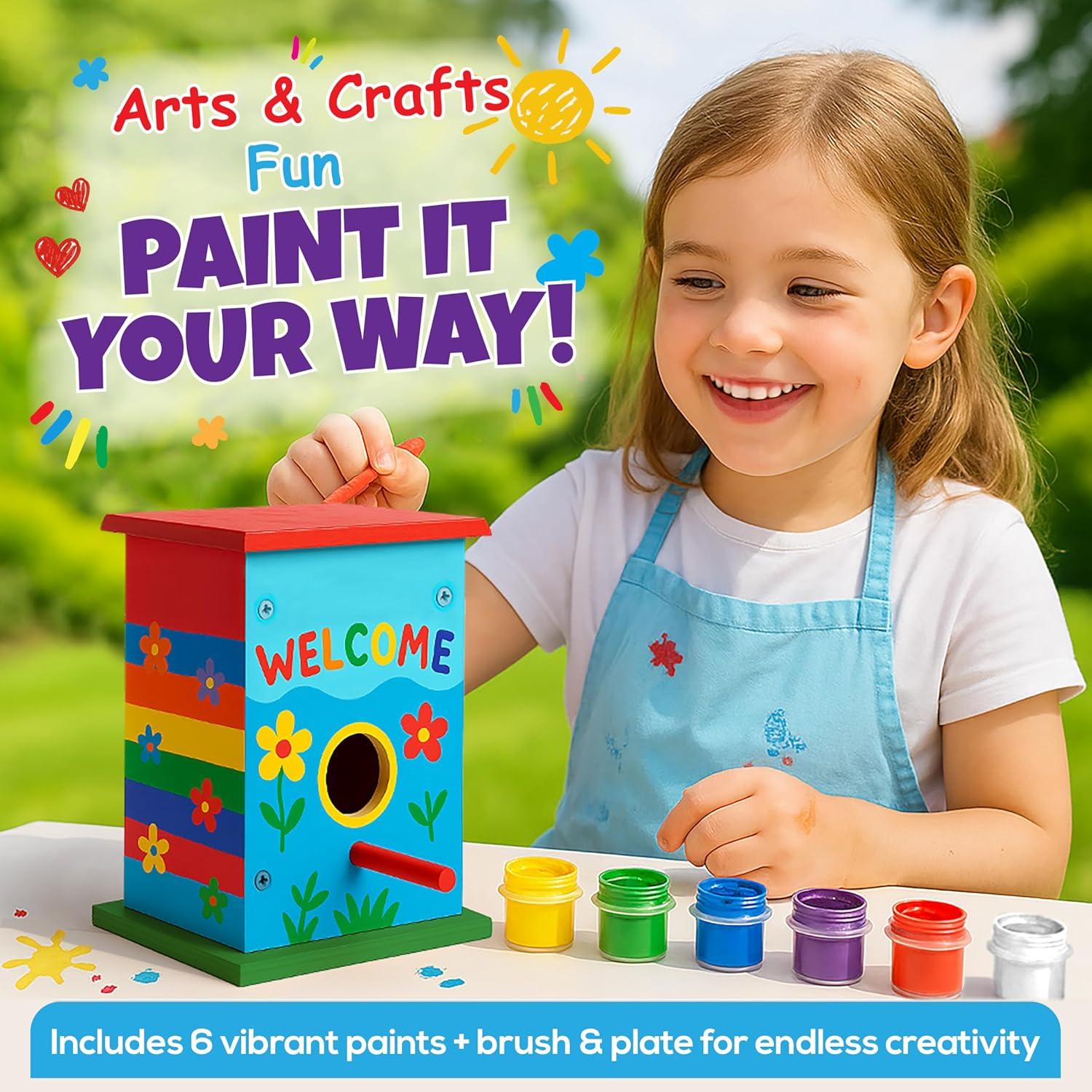 LATI TOYS Kit Casa para Pájaros DIY 12.7x12.7x17.8cm Madera