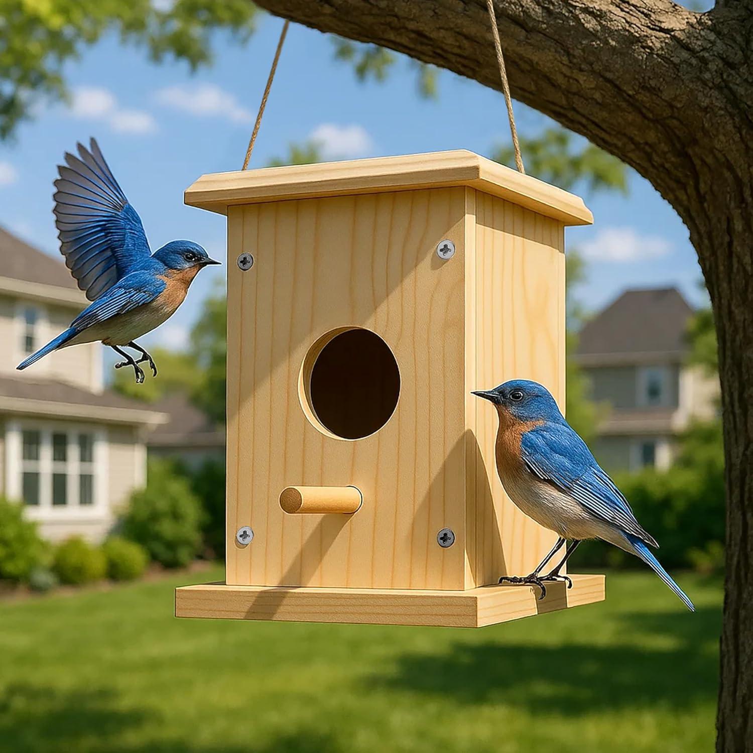 LATI TOYS Kit Casa para Pájaros DIY 12.7x12.7x17.8cm Madera