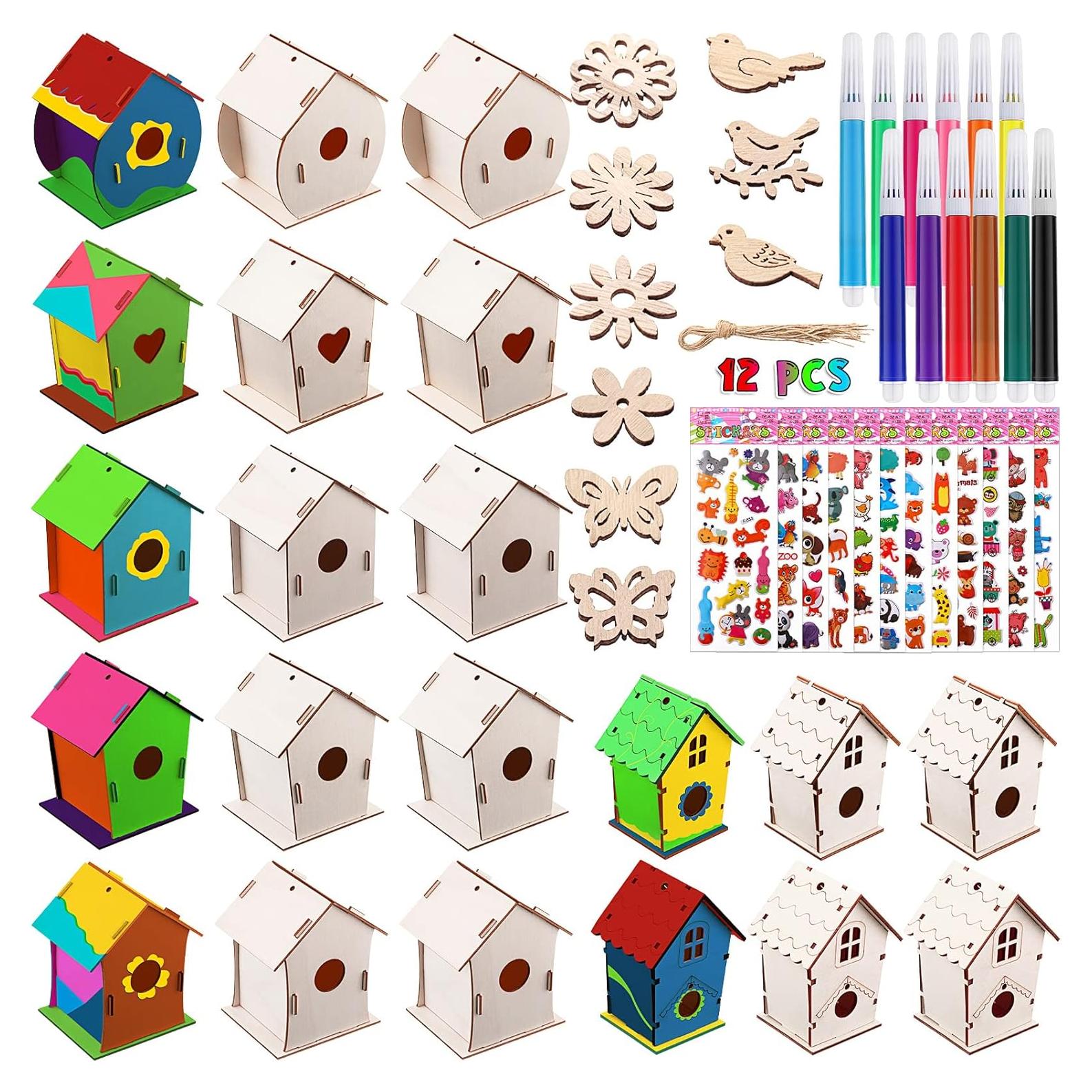 Kit de Manualidades Tuanse 107 Piezas Casa de Pájaros DIY