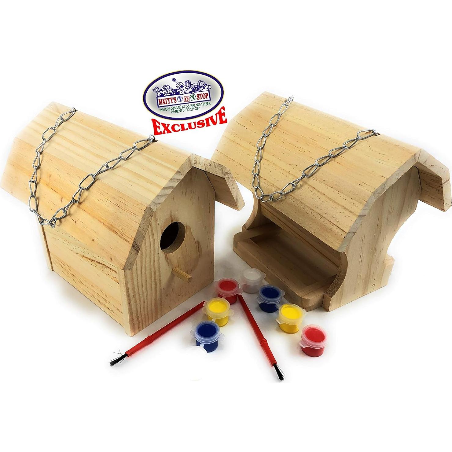 Conjunto de Casa de Pájaros y Comedero Matty's Toy Stop