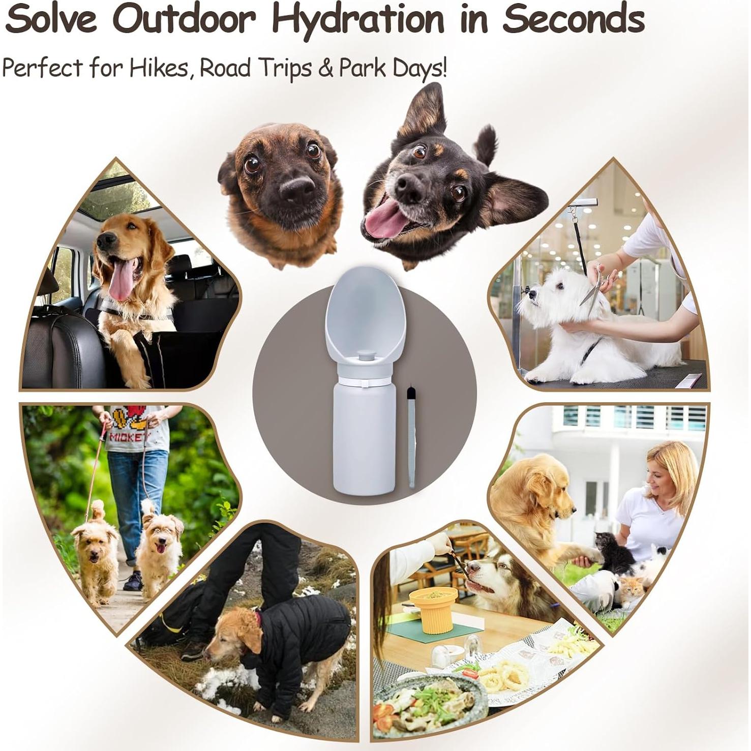 Botella de Agua Plegable para Perros Soulagers 209g