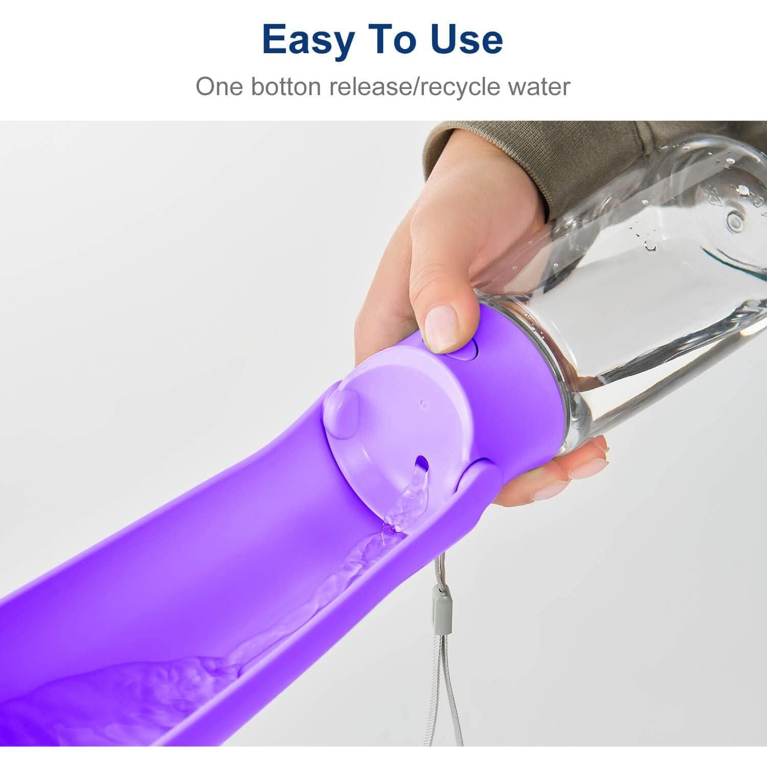 Botella de Agua Plegable WePet 350ml para Perros a Prueba de Fugas