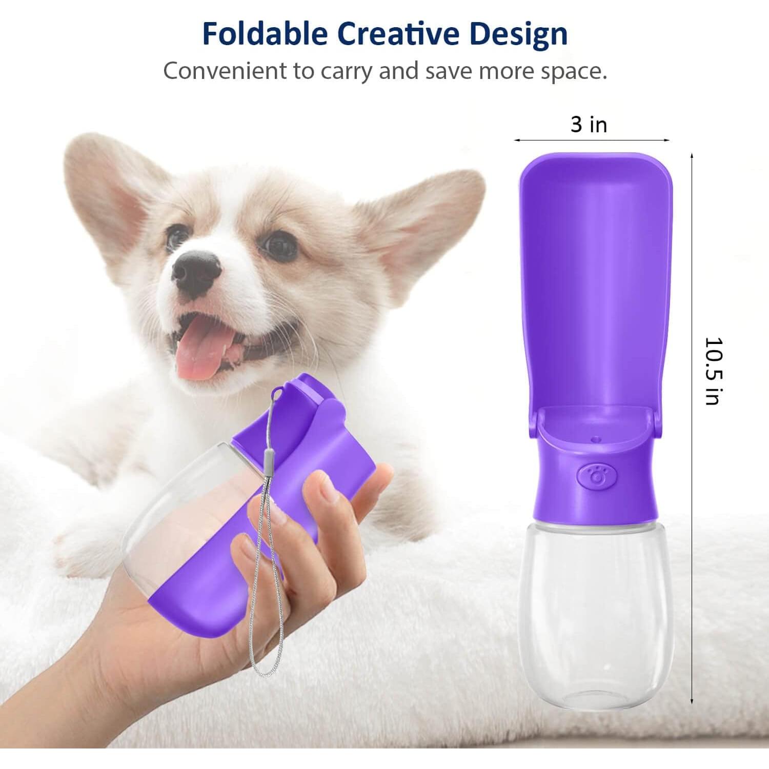 Botella de Agua Plegable WePet 350ml para Perros a Prueba de Fugas