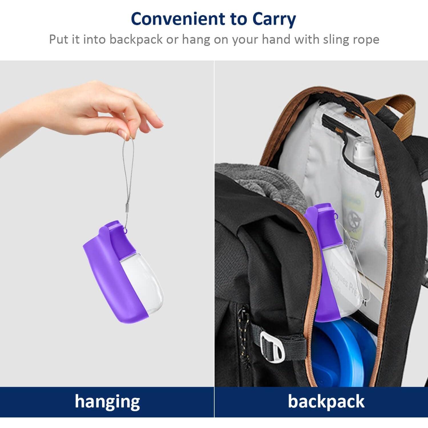 Botella de Agua Plegable WePet 350ml para Perros a Prueba de Fugas