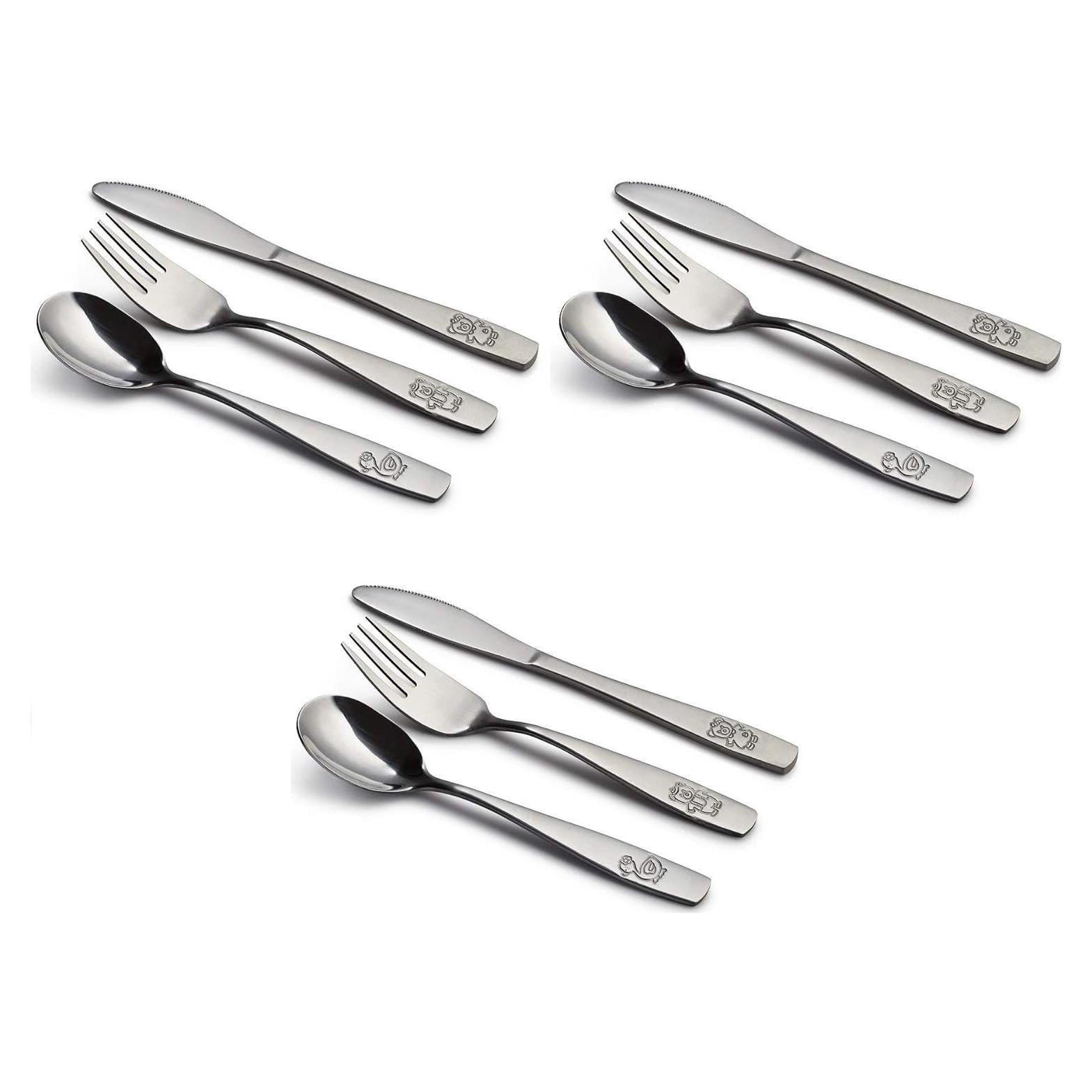 Juego de Cubiertos de Acero Inoxidable GlossyEnd 9 Piezas Niños